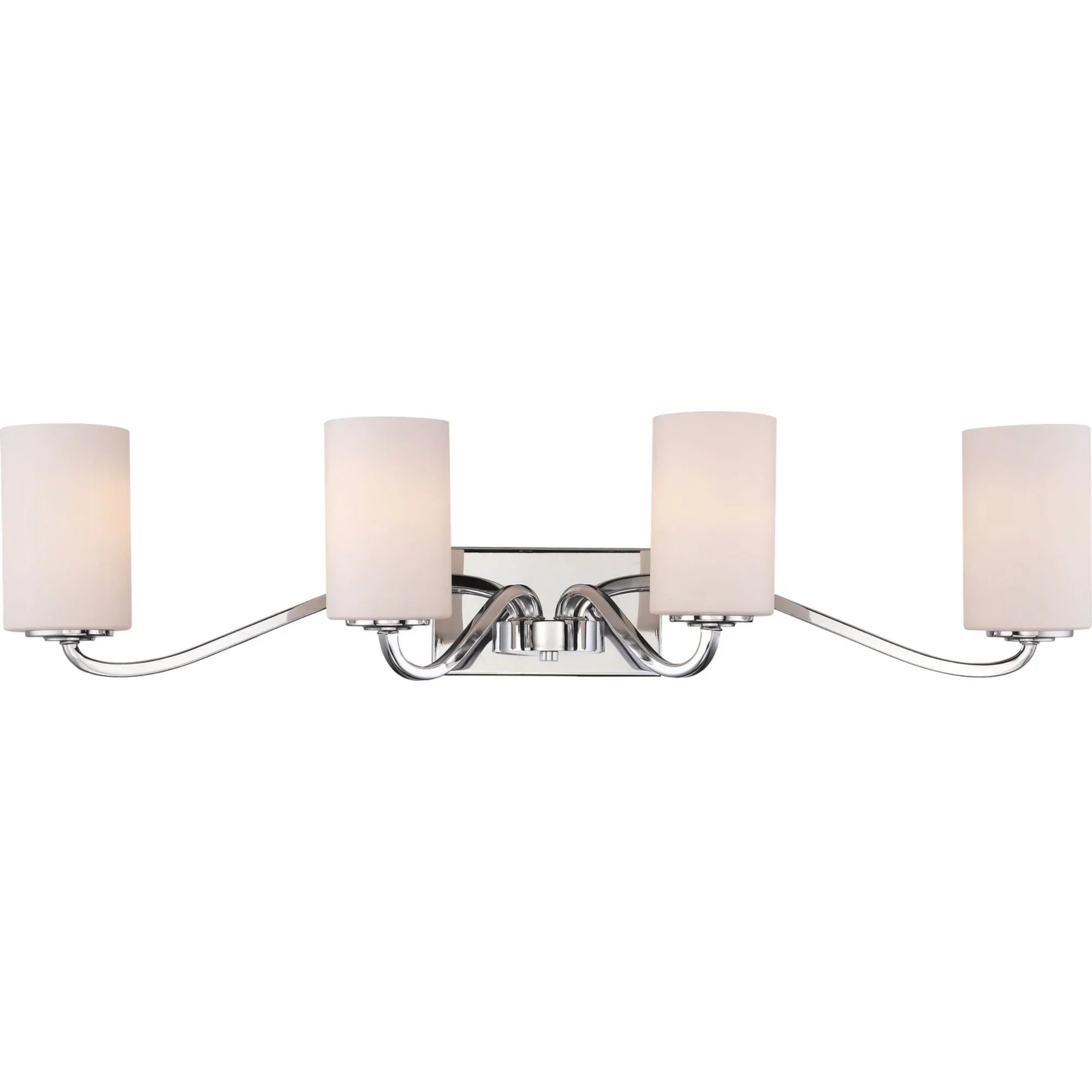 Willow Vanity Light, White Glass - Bees Lighting