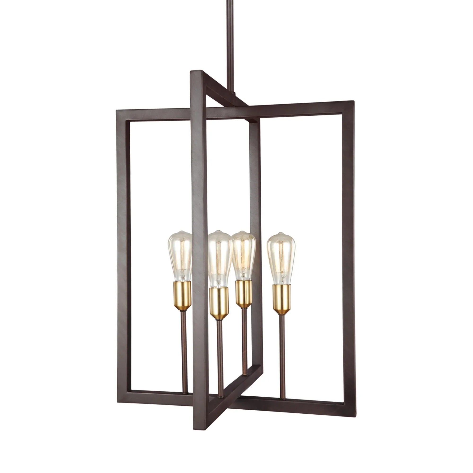 Finnegan 21" 4-Light Tall Lantern, New World Bronze Finish - Bees Lighting