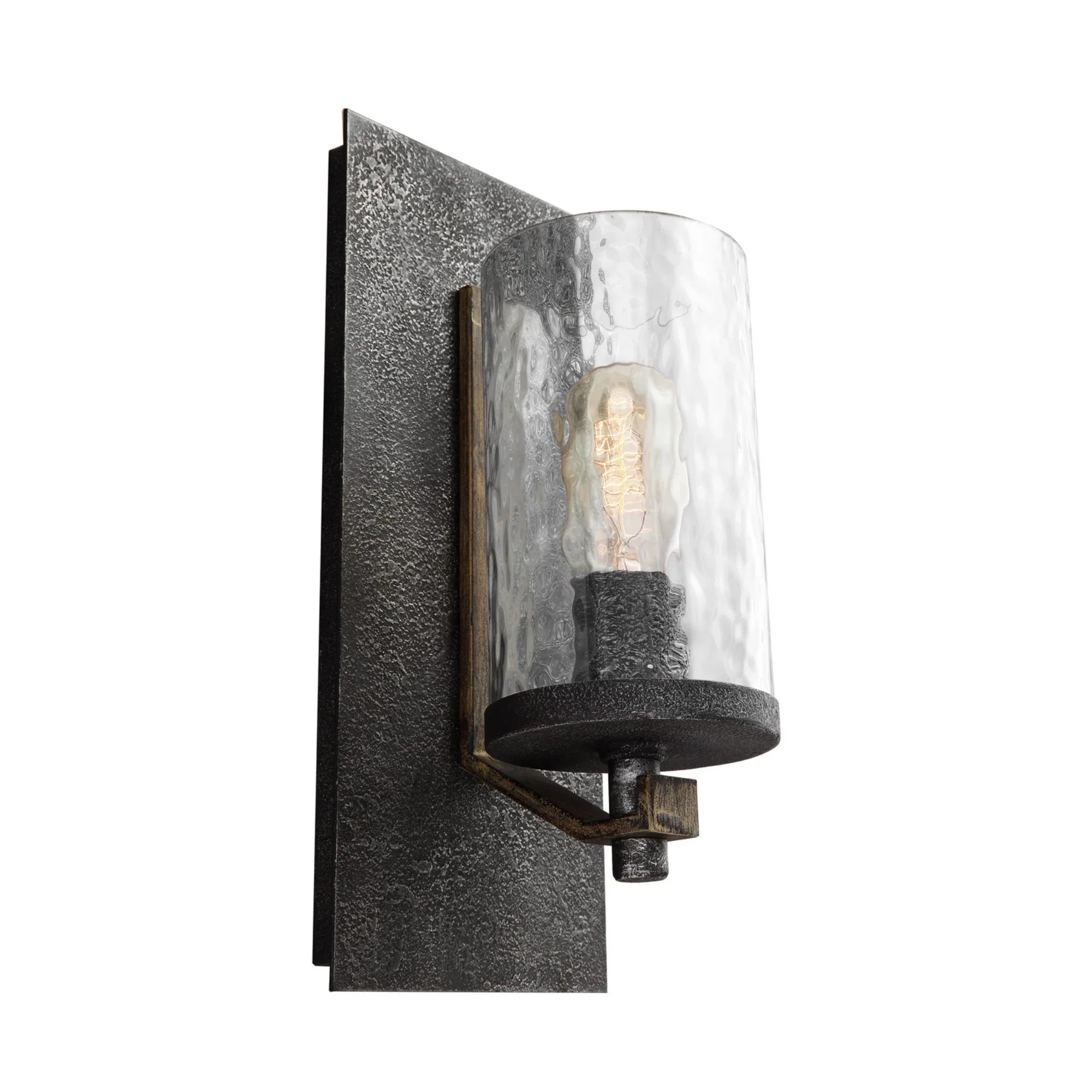 Angelo 13" Wall Sconce, Slate Grey Metal & Wood Finish - Bees Lighting