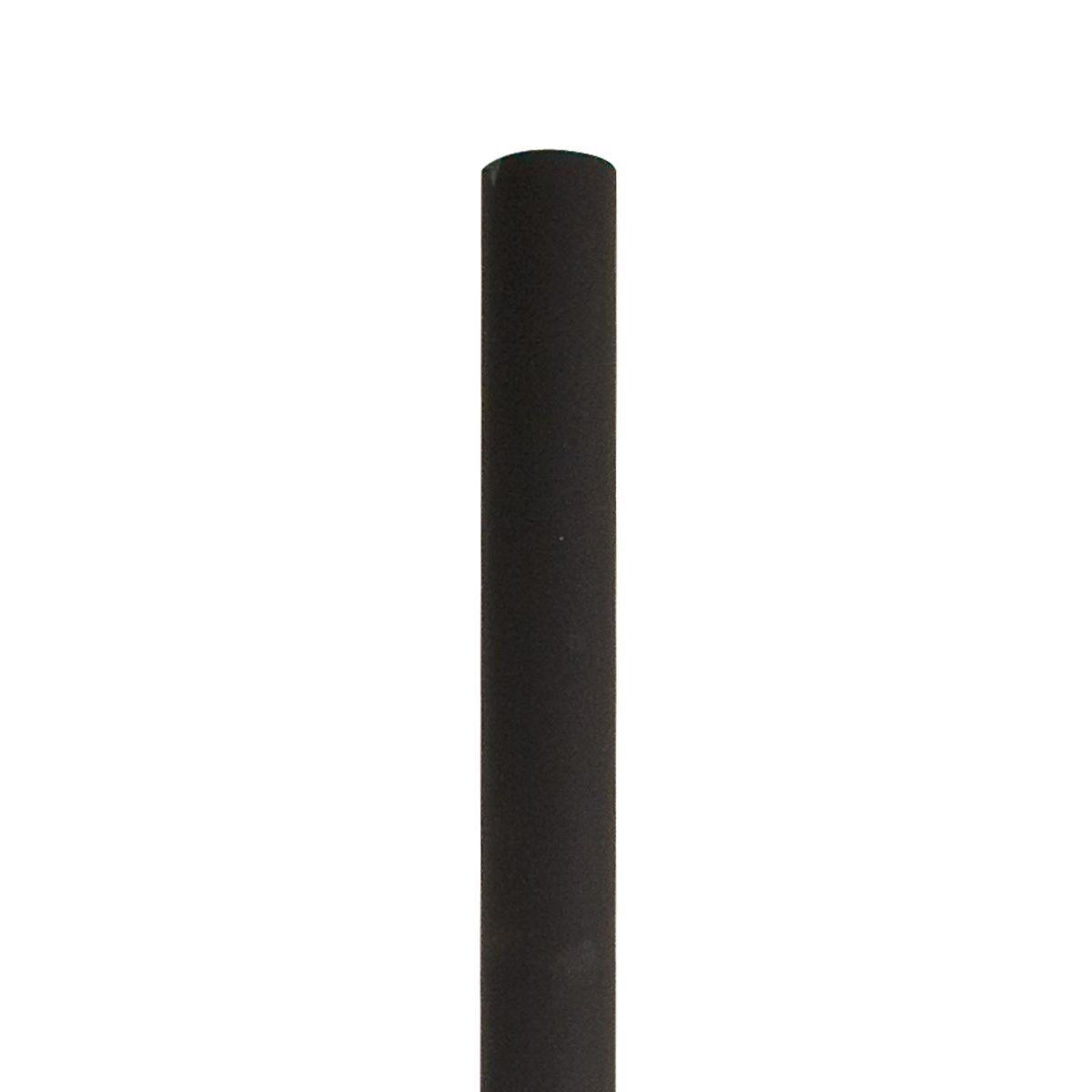 8 ft Round Aluminum Direct Burial Pole 3 In. Shaft Black Finish