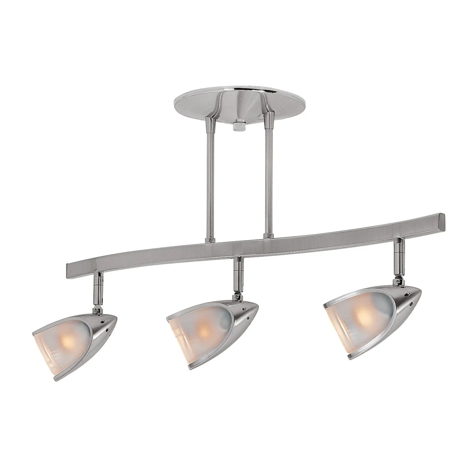 Comet 21" 3-Light Adjustable LED Track Rail, Brushed Steel Finish - Bees Lighting