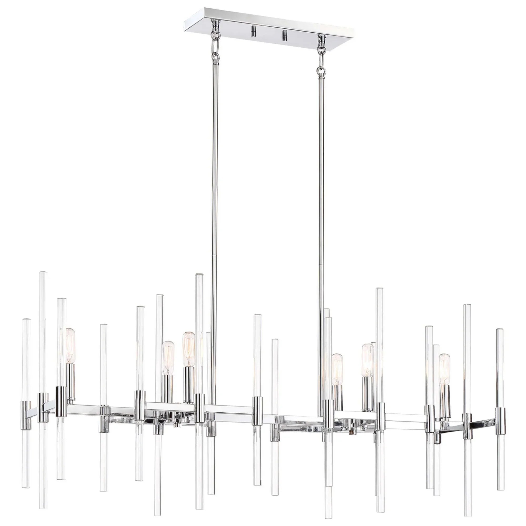 Pillar 38" 6-Light Island Light, Chrome Finish - Bees Lighting