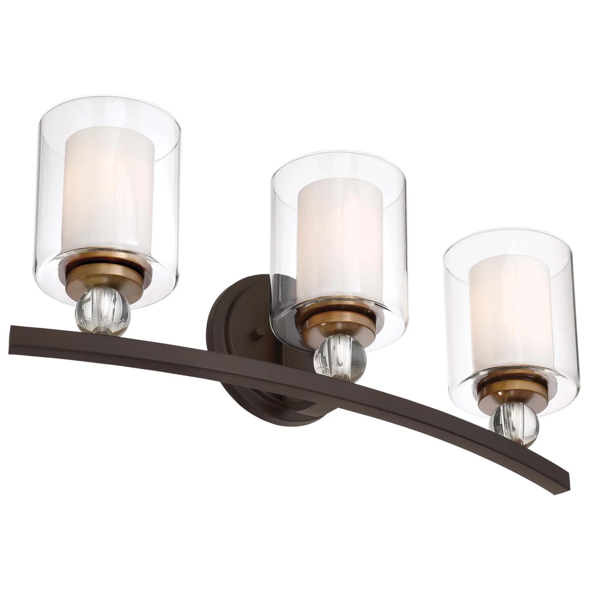 Studio 5 24" 3-Light Bath Vanity, Bronze & Brass Finish - Bees Lighting