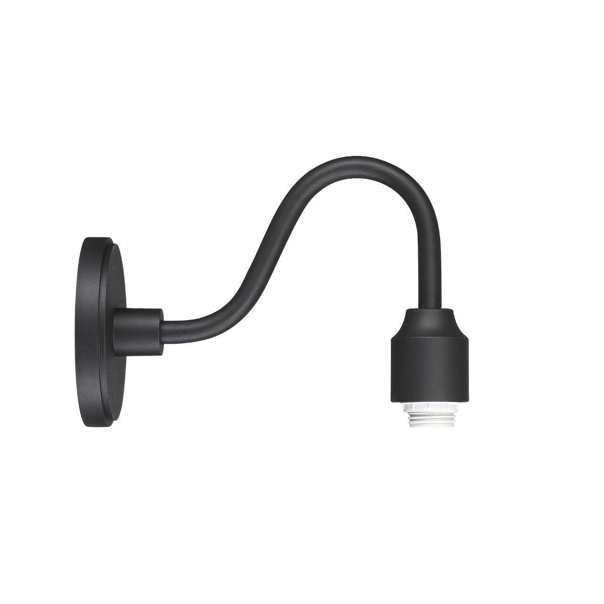 RLM Outdoor Wall Mount 12 In. Curved Arm Black Finish - Bees Lighting