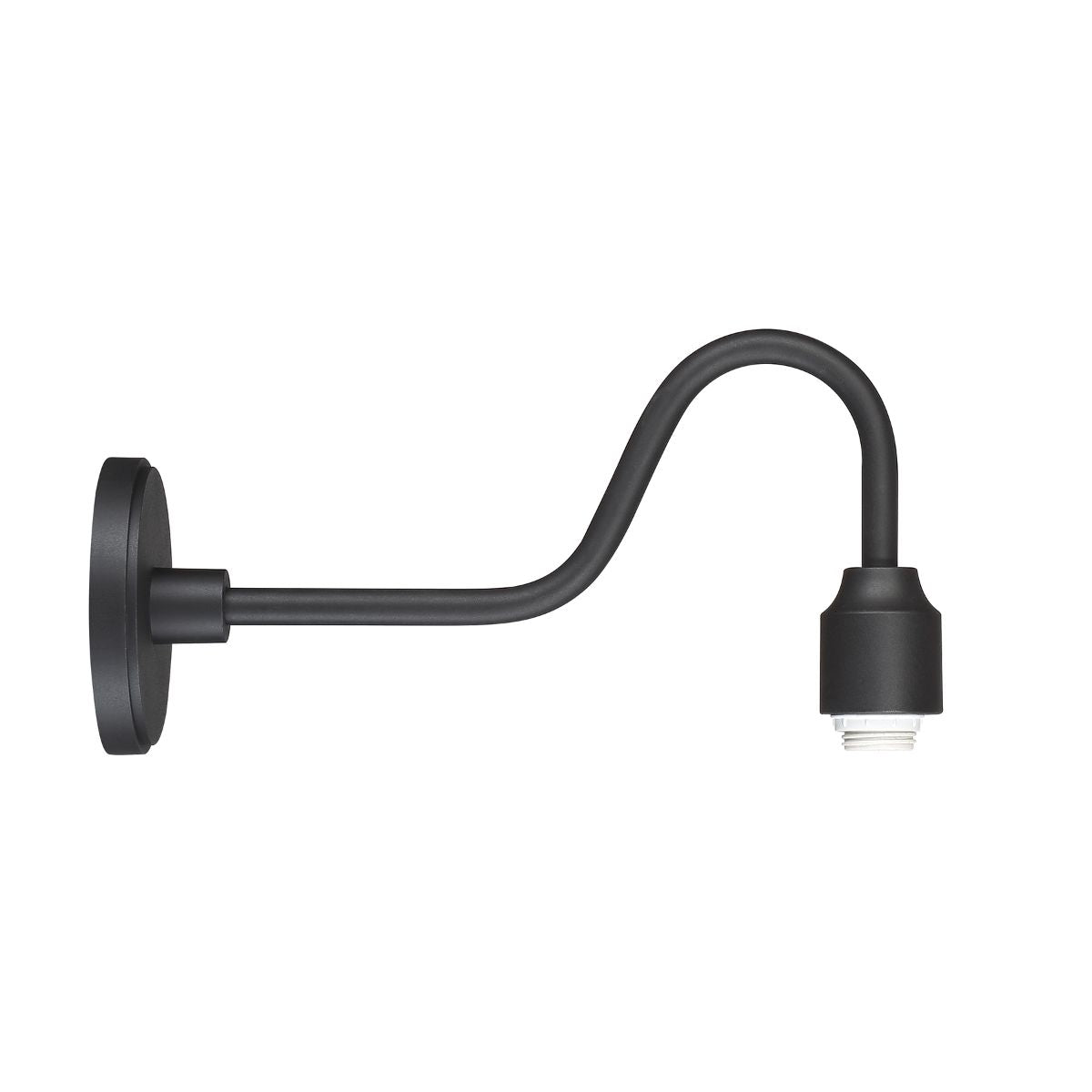 RLM Outdoor Wall Mount 17 In. Curved Arm Black Finish