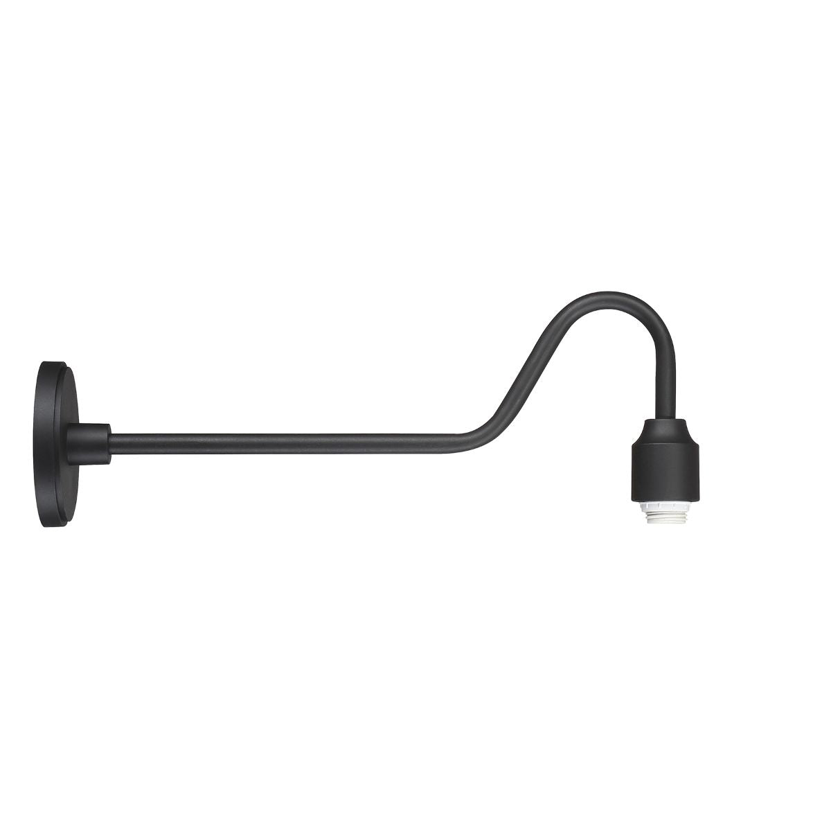 RLM Outdoor Wall Mount 24 In. Curved Arm Black Finish