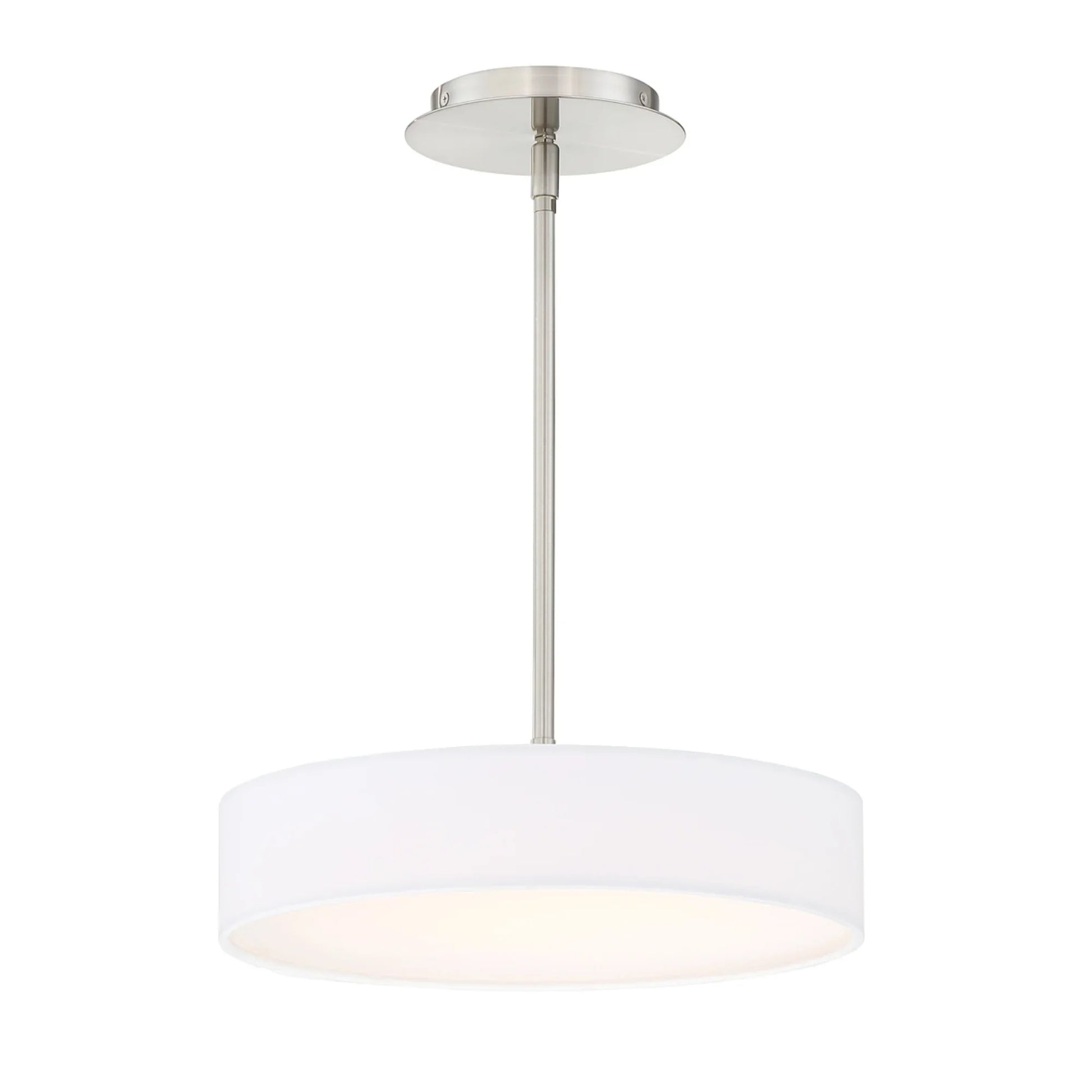Manhattan 14" LED Pendant, Brushed Nickel Finish - Bees Lighting