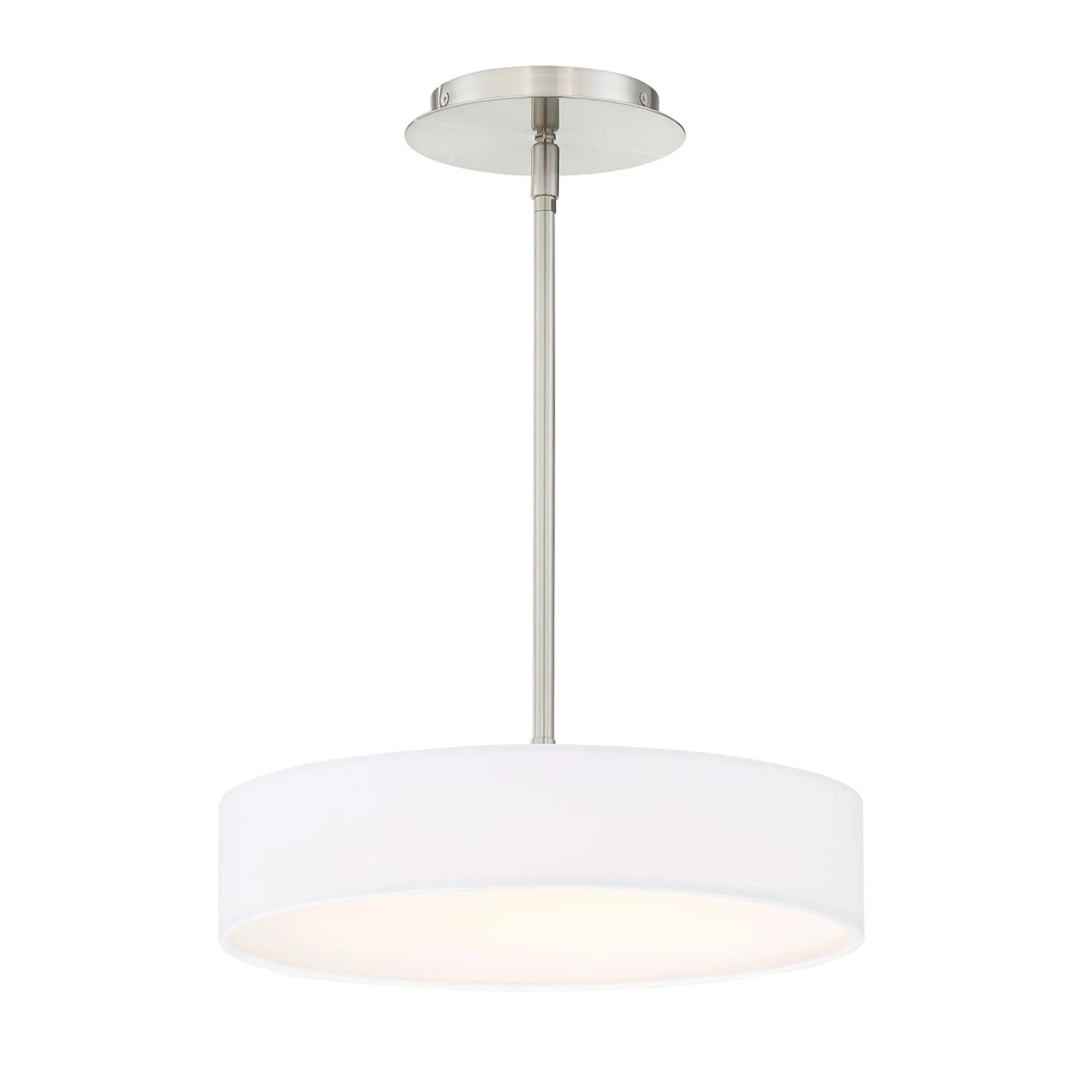 Manhattan 14" LED Pendant, Brushed Nickel Finish - Bees Lighting