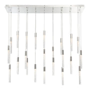 Magic 54" 23-Light LED Linear Pendant, Polished Nickel Finish - Bees Lighting