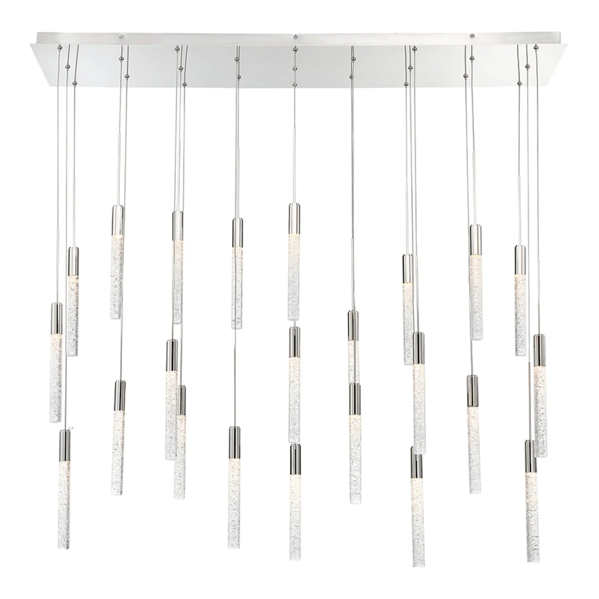 Magic 54" 23-Light LED Linear Pendant, Polished Nickel Finish - Bees Lighting