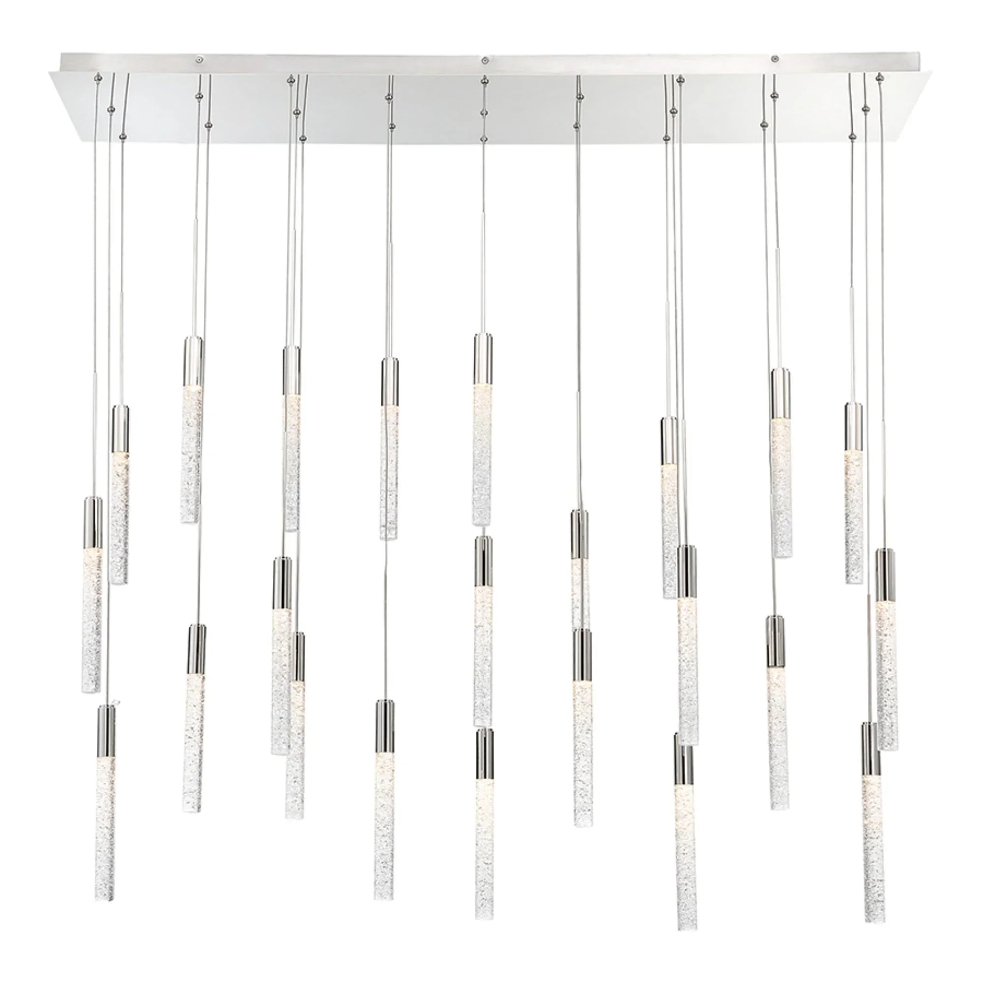 Magic 54" 23-Light LED Linear Pendant, Polished Nickel Finish - Bees Lighting