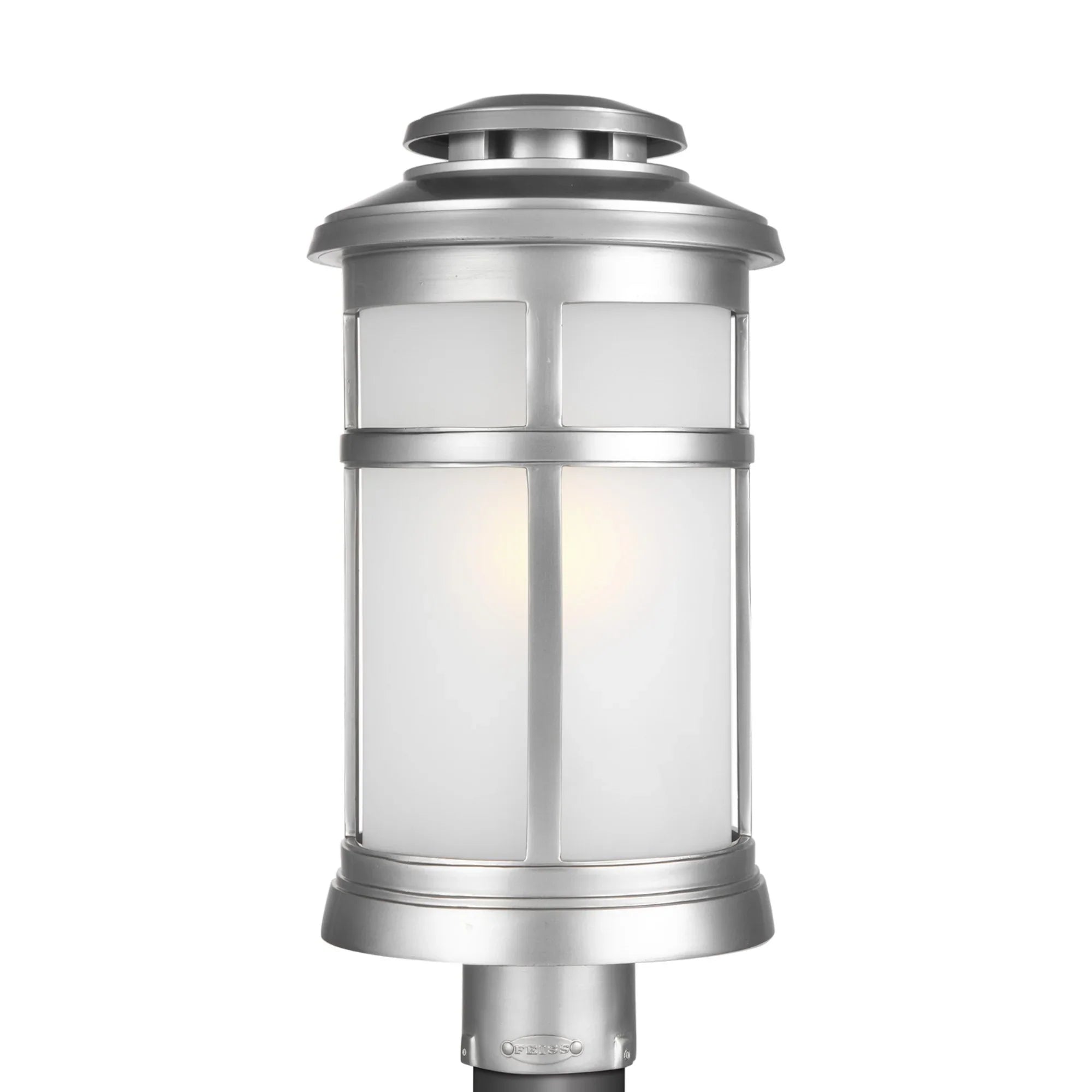 Newport 19" Post Lantern, Painted Brushed Steel Finish - Bees Lighting