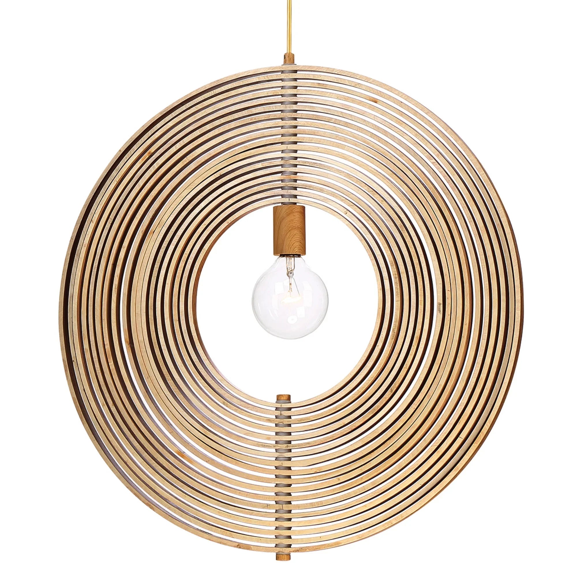 Abruzzo 18" Pendant, Natural Wood Finish - Bees Lighting