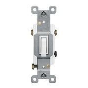15 Amp Toggle Light Switch, Three-Way, White - Bees Lighting