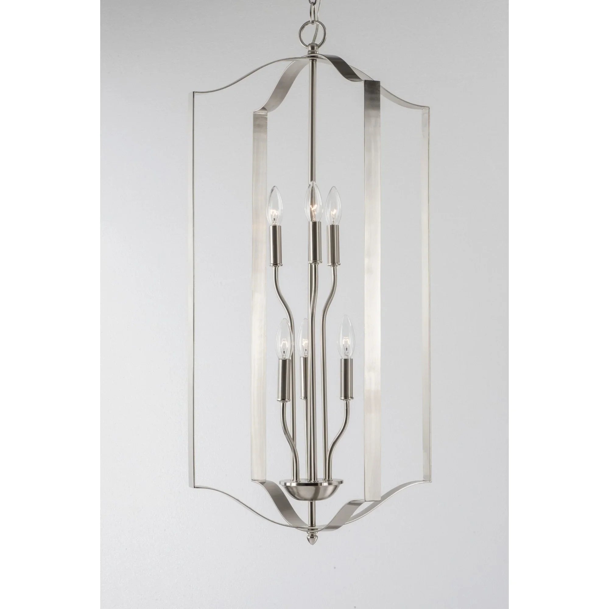 Provident 36" 6-Light Chandelier, Satin Nickel Finish - Bees Lighting