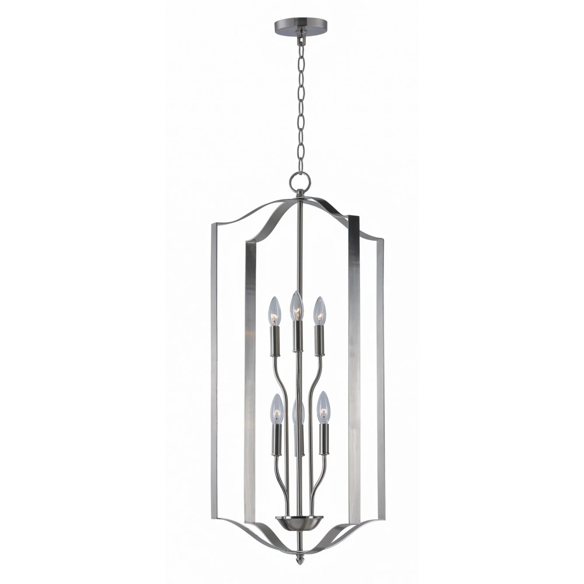 Provident 36" 6-Light Chandelier, Satin Nickel Finish - Bees Lighting