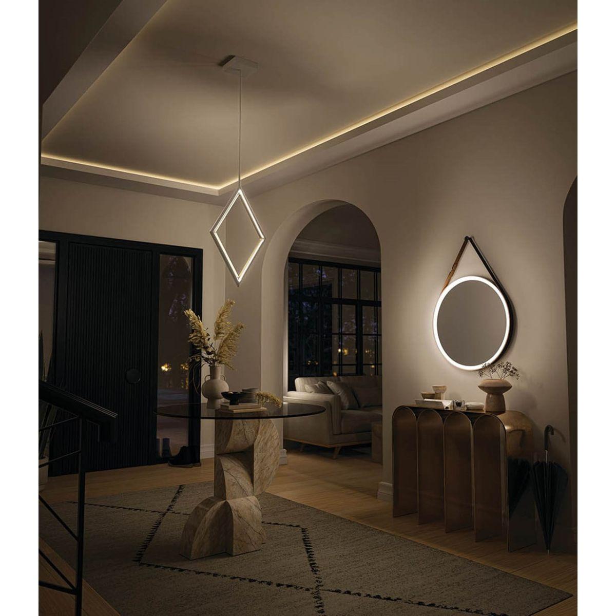 Darski 17 in. LED Pendant Light White finish - Bees Lighting