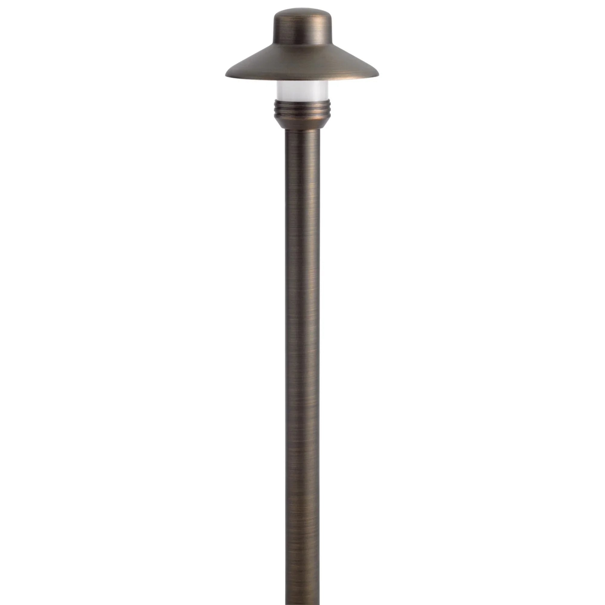 Small Hat Dome Path Light, Centennial Brass - Bees Lighting