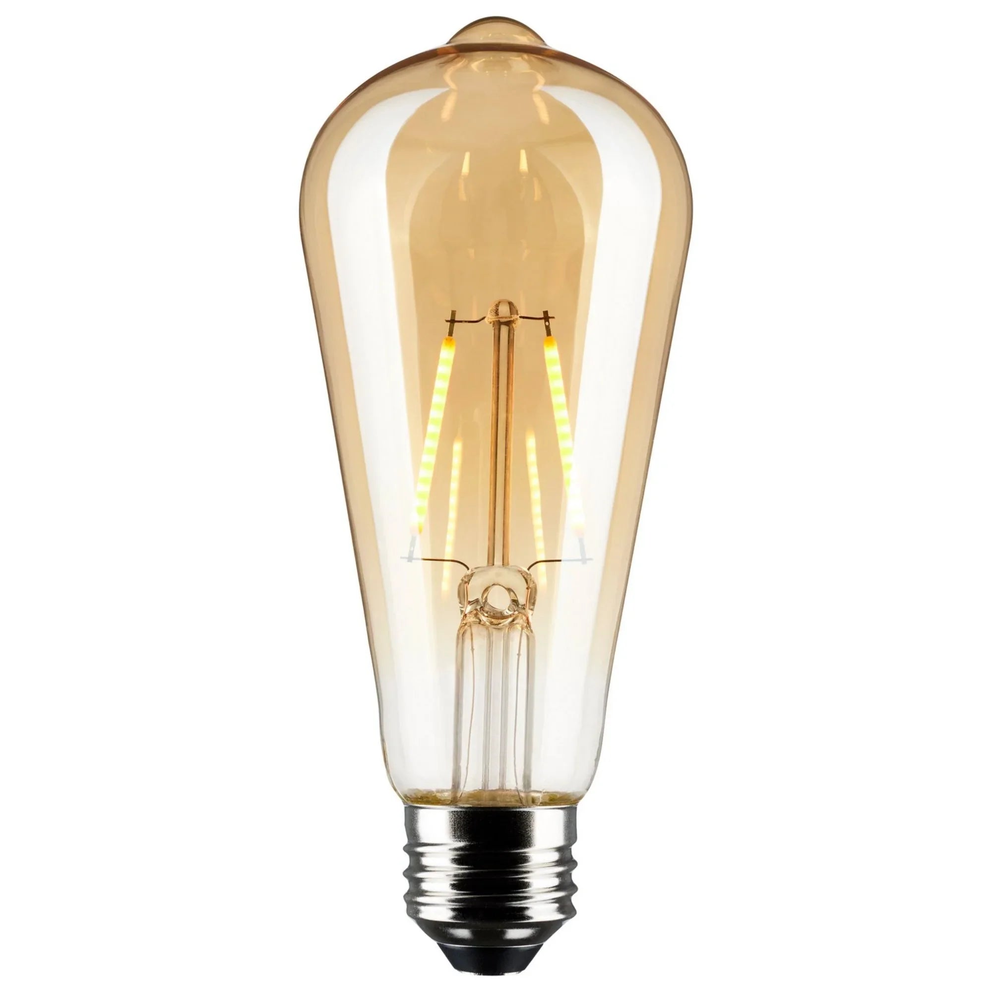 ST19 LED Vintage Bulb, 3 Watts, 220 Lumens, 2000K, E26 Medium Base, Amber Finish - Bees Lighting