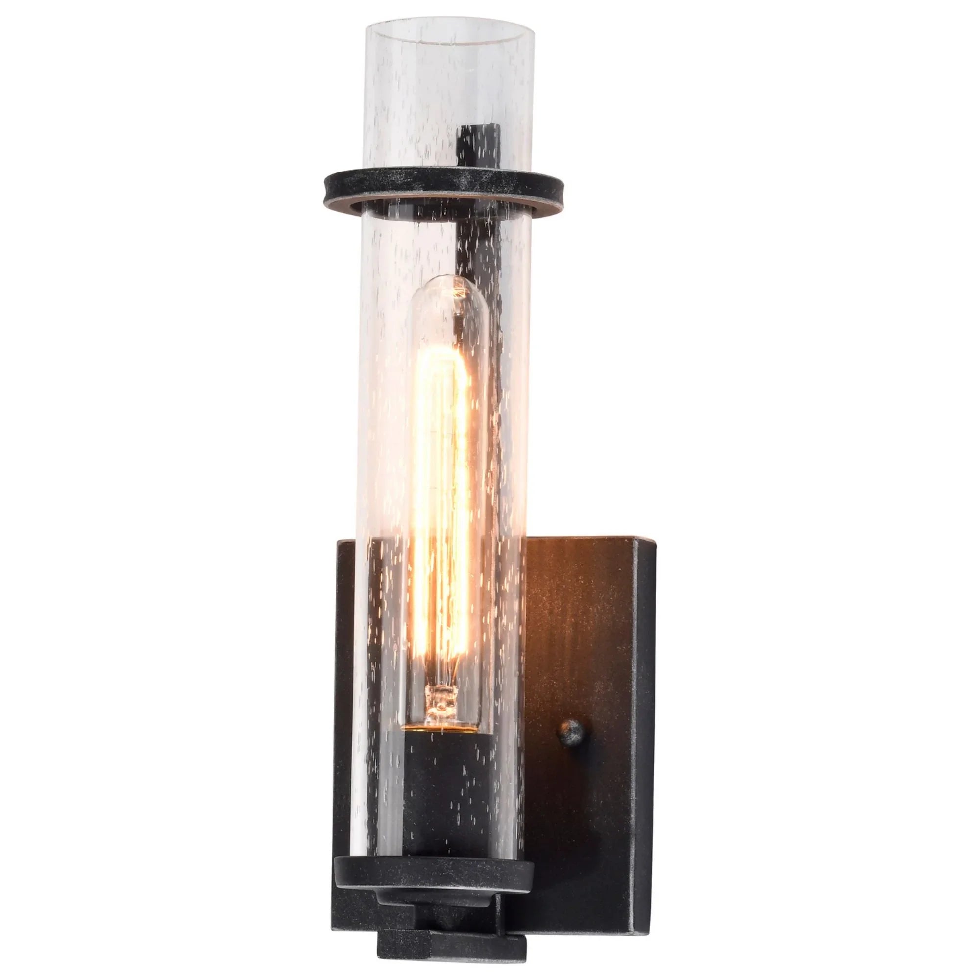 Donzi 13" Armed Sconce, Black Finish - Bees Lighting