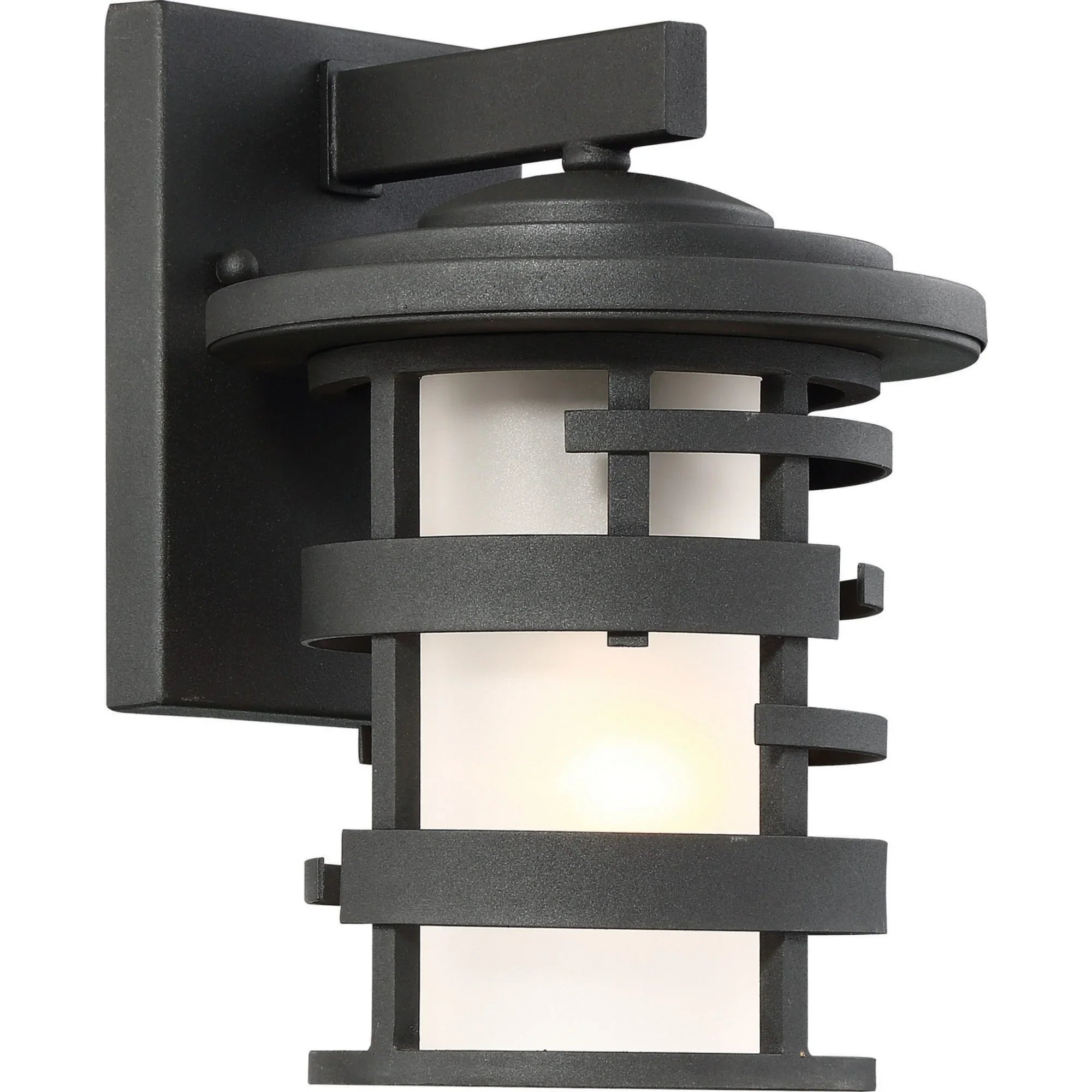 Lansing 10" Outdoor Wall Lantern, Textured Black Finish - Bees Lighting