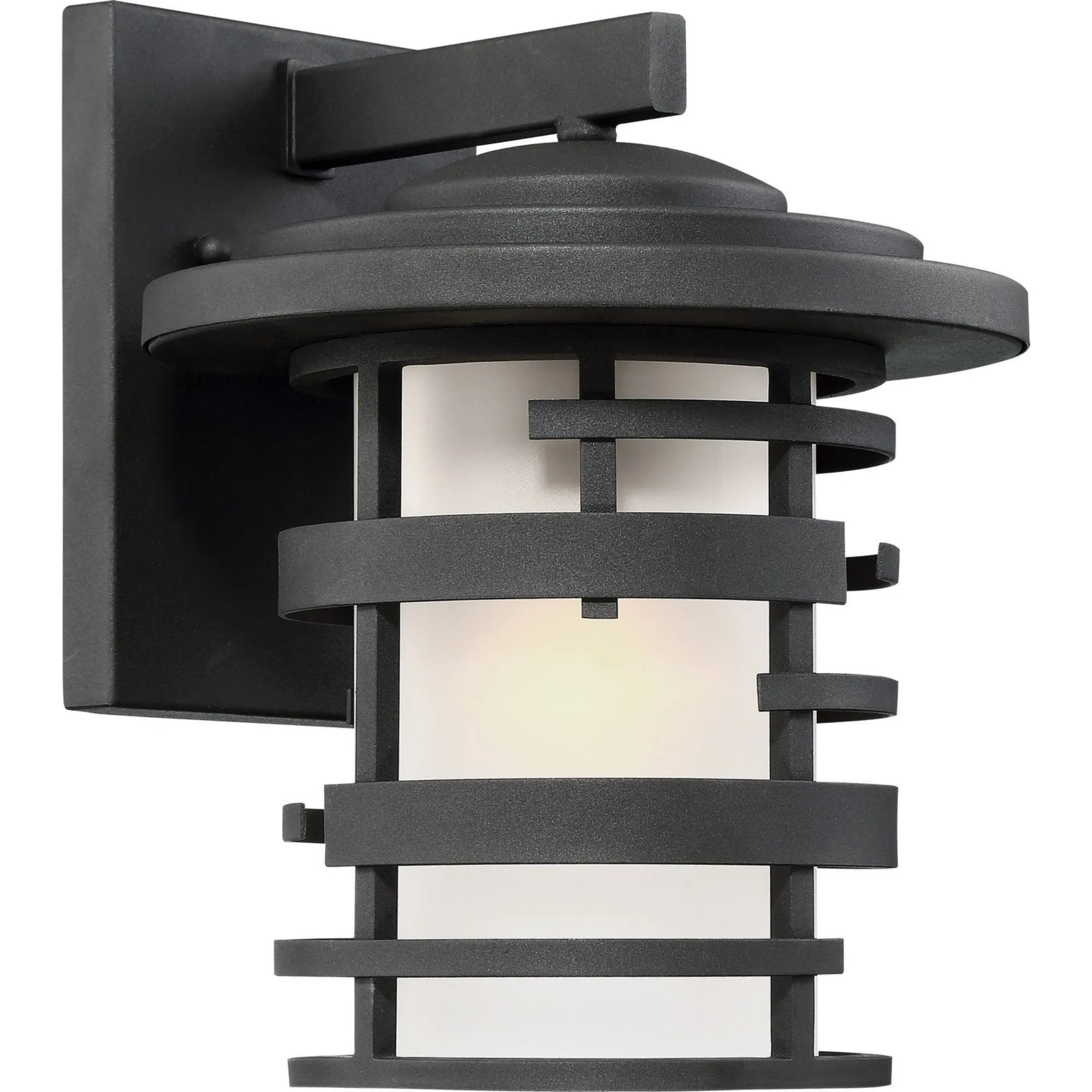 Lansing 11" Outdoor Wall Lantern, Textured Black Finish - Bees Lighting
