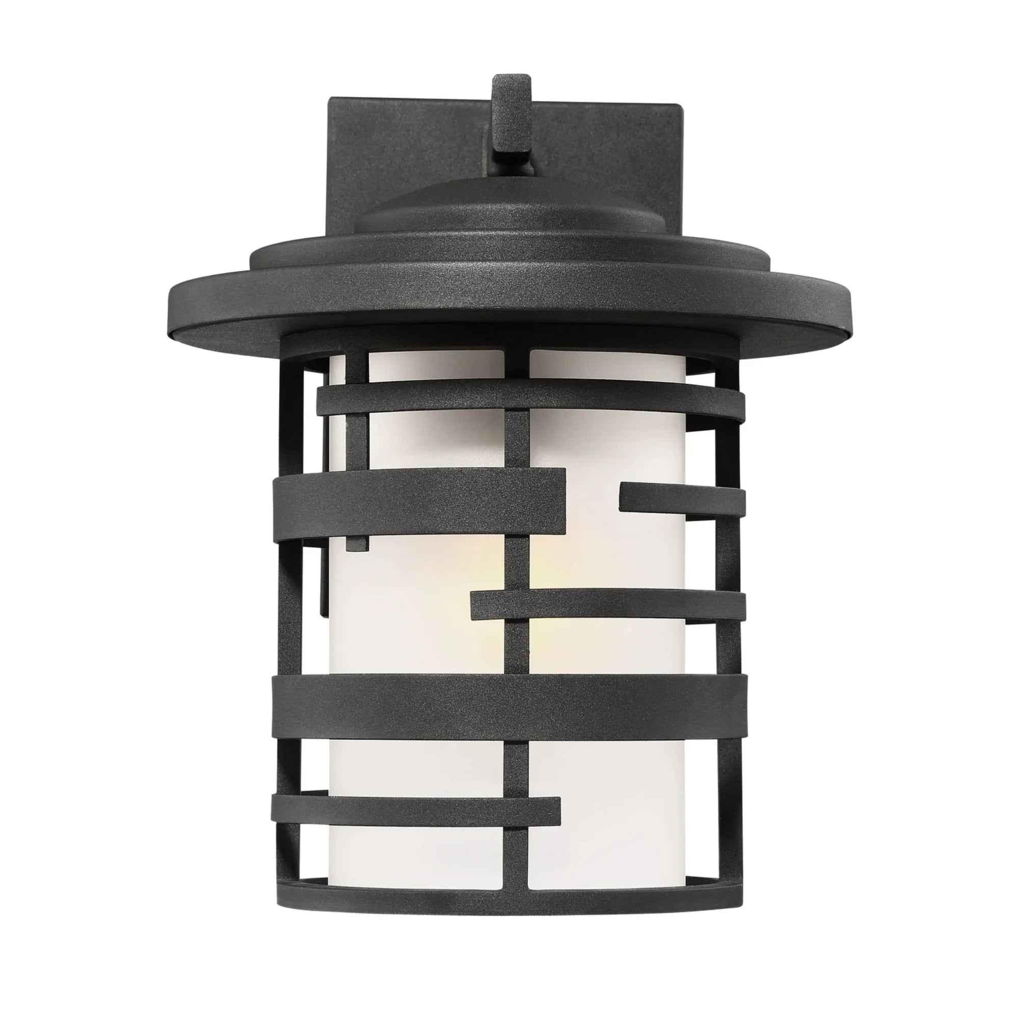 Lansing 11" Outdoor Wall Lantern, Textured Black Finish - Bees Lighting