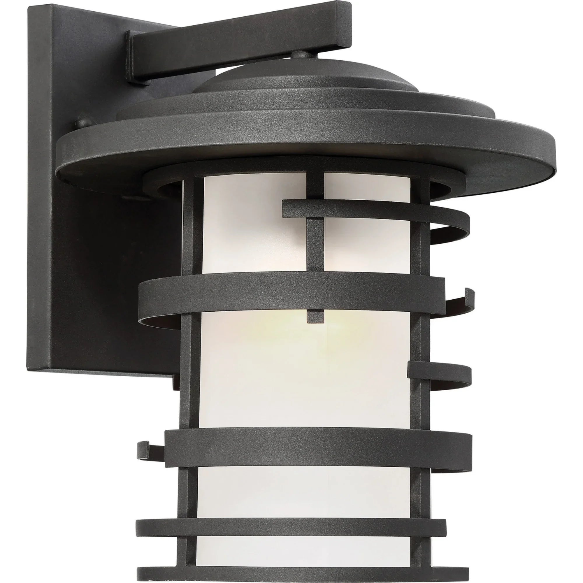 Lansing 13" Outdoor Wall Lantern, Textured Black Finish - Bees Lighting