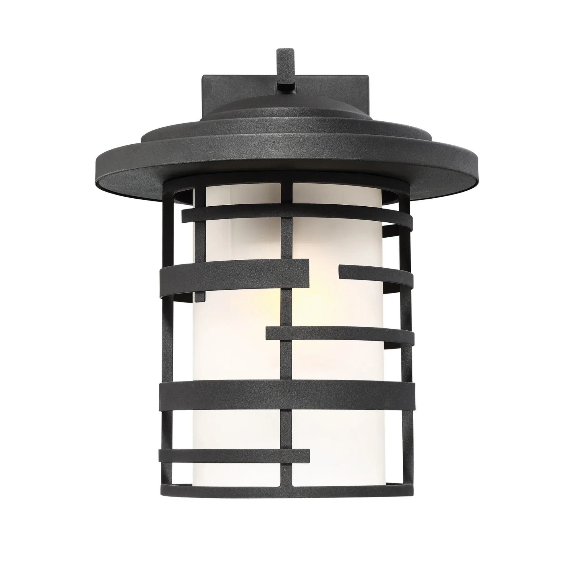 Lansing 13" Outdoor Wall Lantern, Textured Black Finish - Bees Lighting