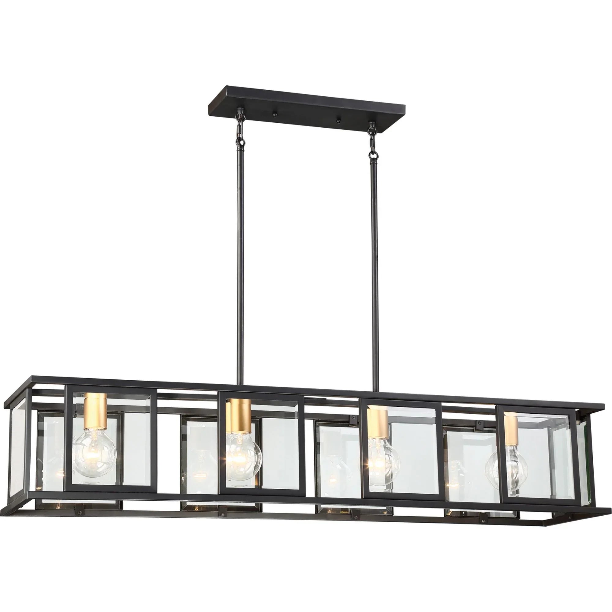Payne 42" 4 Lights Pendant, Bronze Finish - Bees Lighting