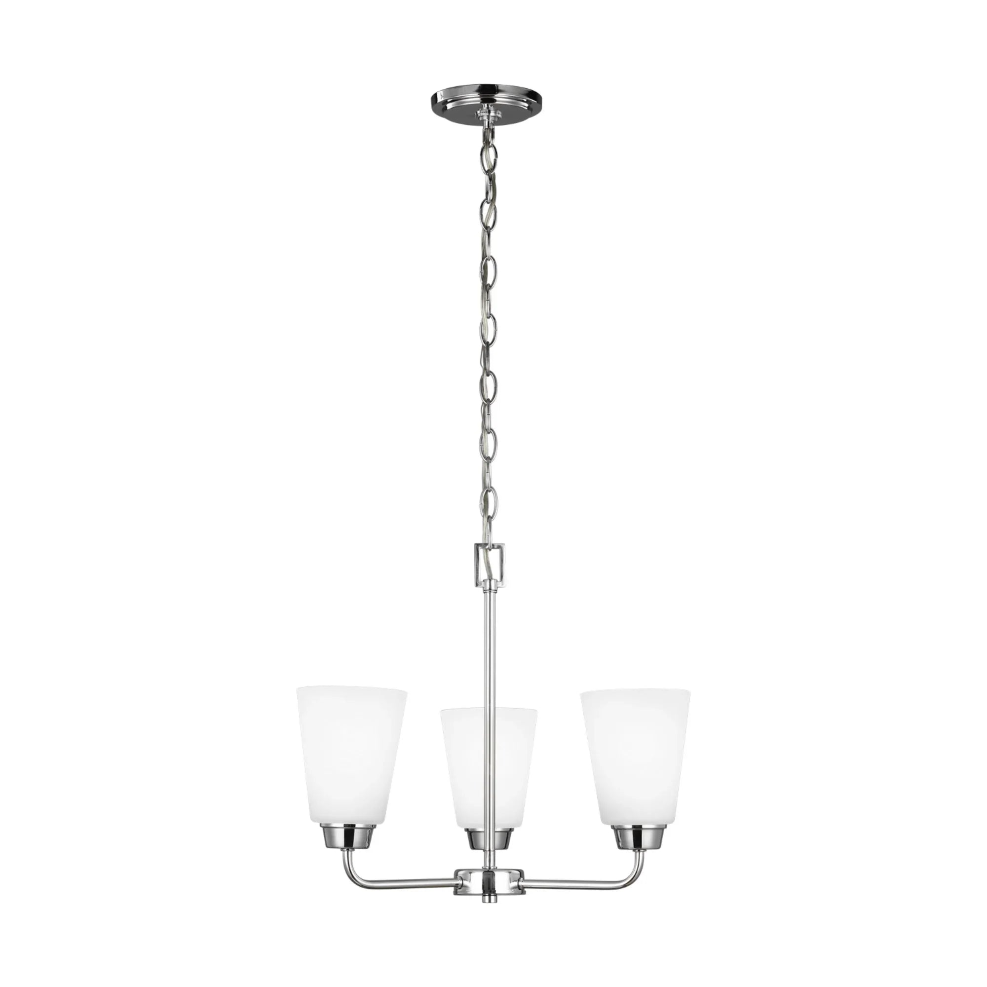 Kerrville 18" 3-Light Chandelier, Chrome Finish - Bees Lighting
