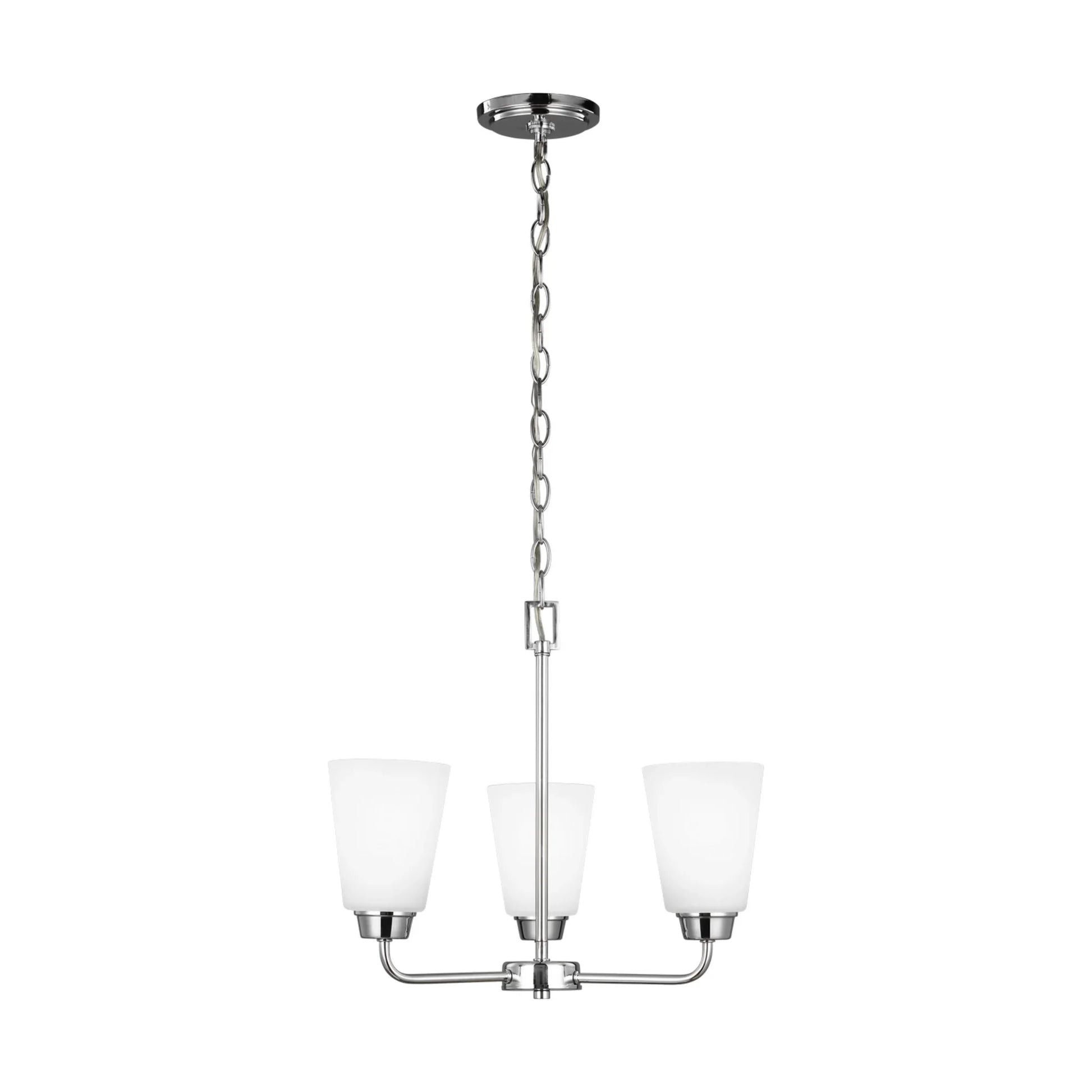Kerrville 18" 3-Light LED Chandelier, Chrome Finish - Bees Lighting