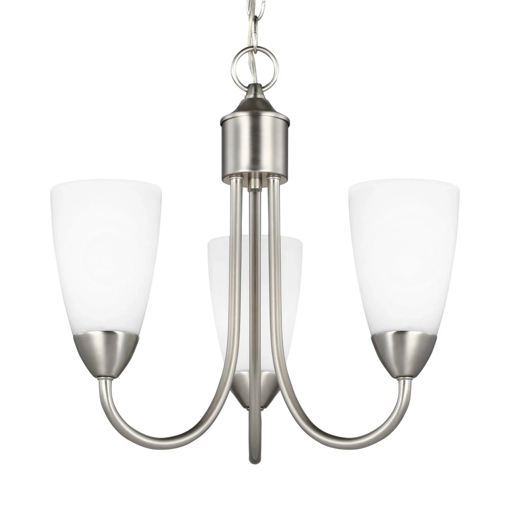 Seville 17" 3-Light Chandelier, Brushed Nickel Finish - Bees Lighting