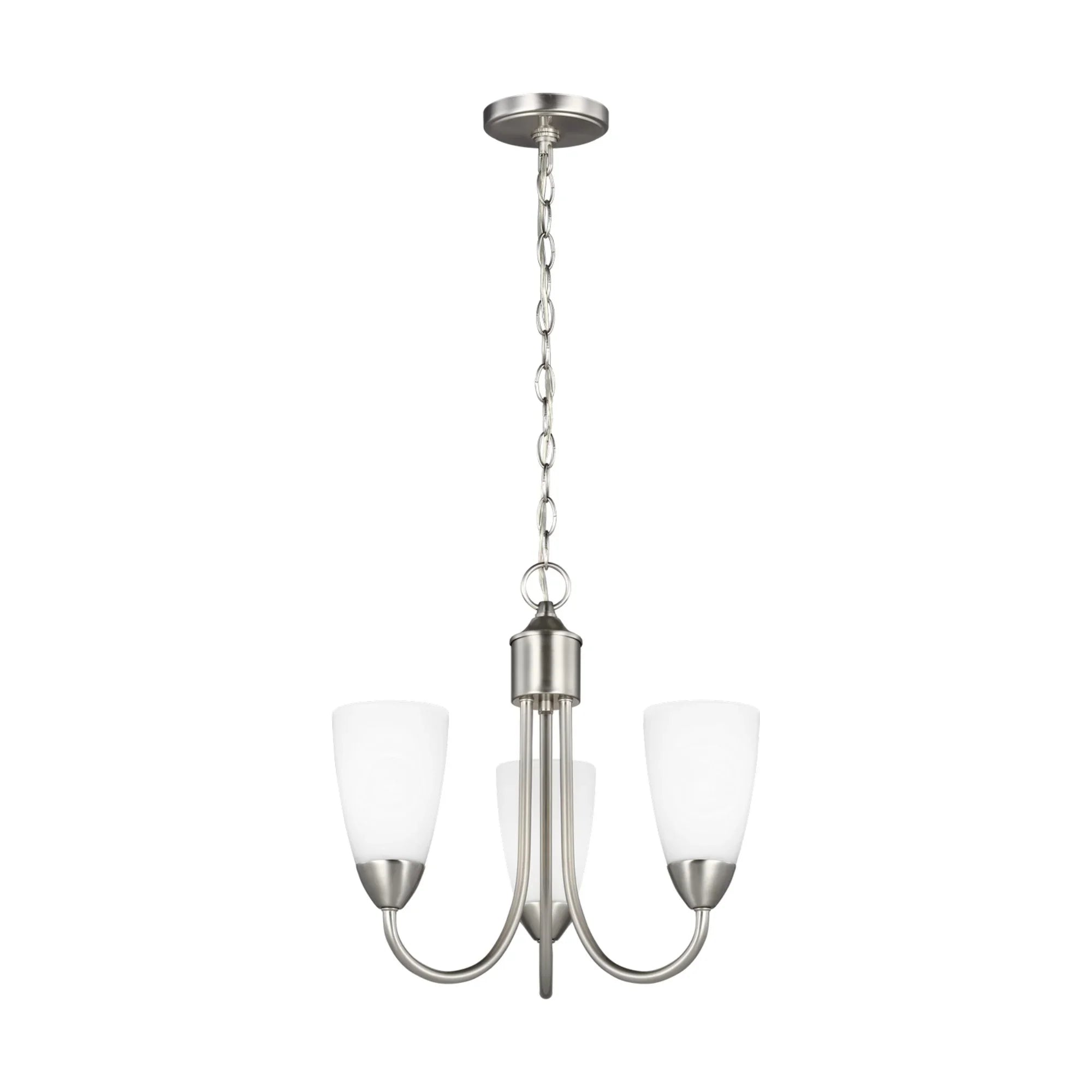 Seville 17" 3-Light LED Chandelier, Brushed Nickel Finish - Bees Lighting