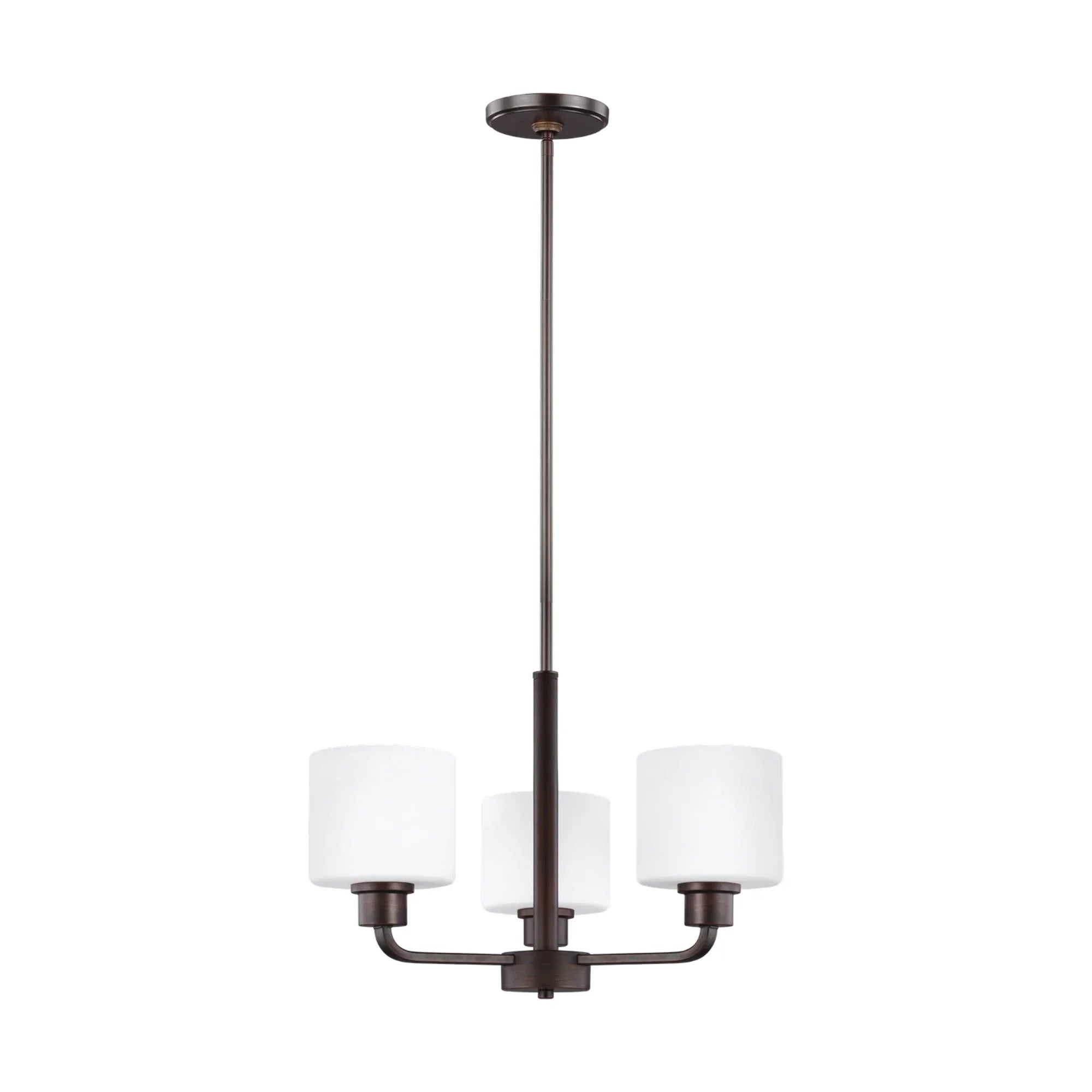 Canfield 20" 3-Light Chandelier, Bronze Finish - Bees Lighting