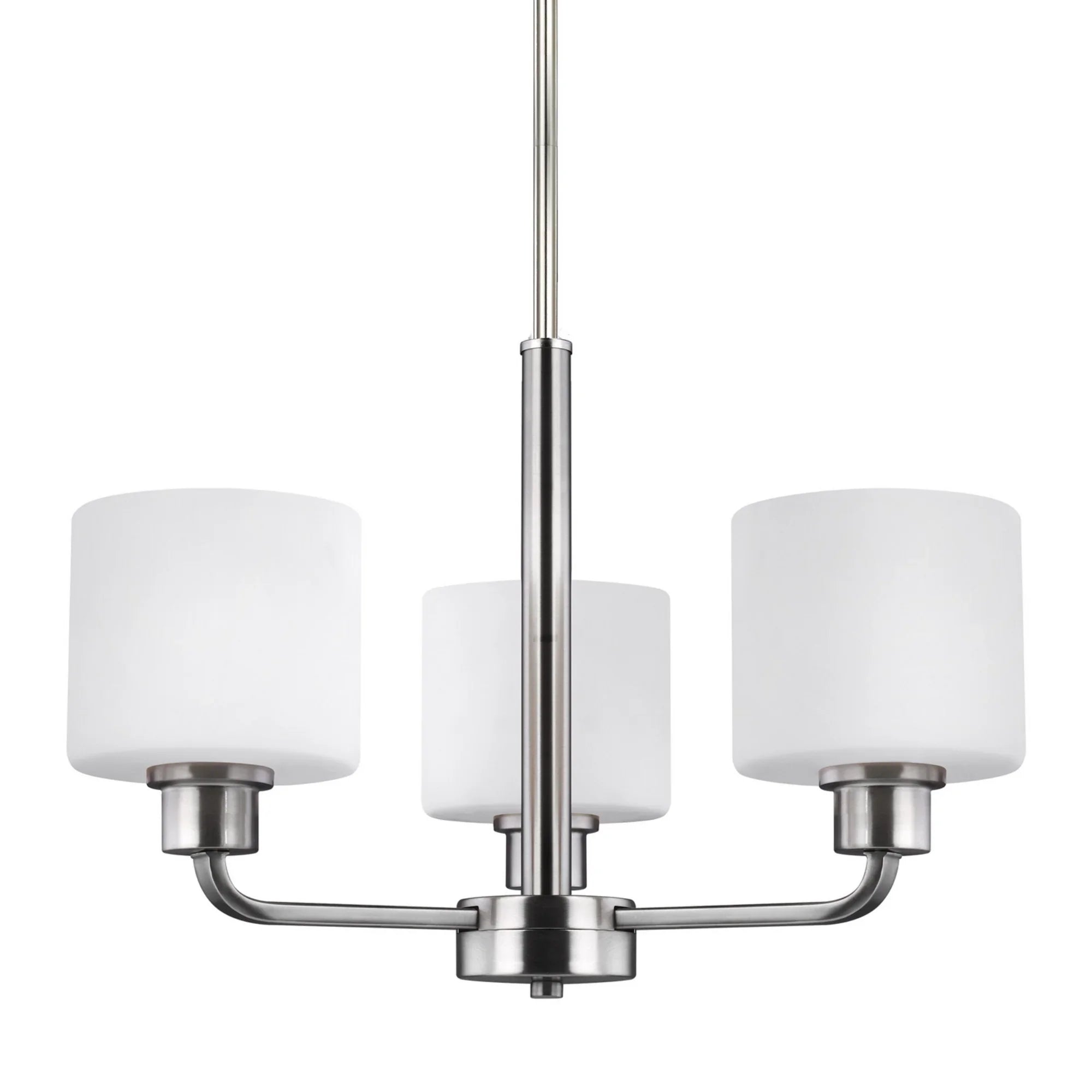 Canfield 20" 3-Light LED Chandelier, Brushed Nickel Finish - Bees Lighting