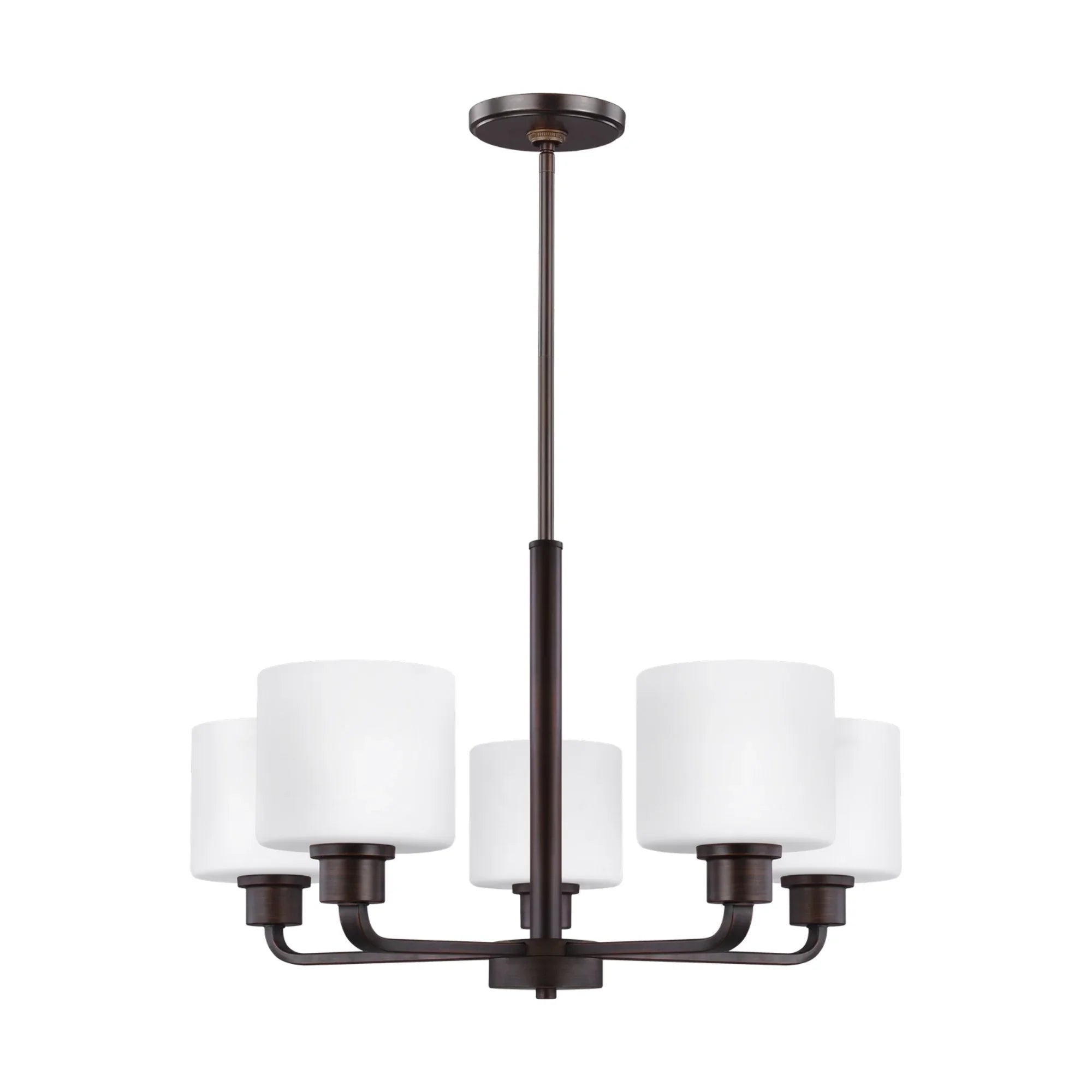 Canfield 24" 5-Light Chandelier, Bronze Finish - Bees Lighting