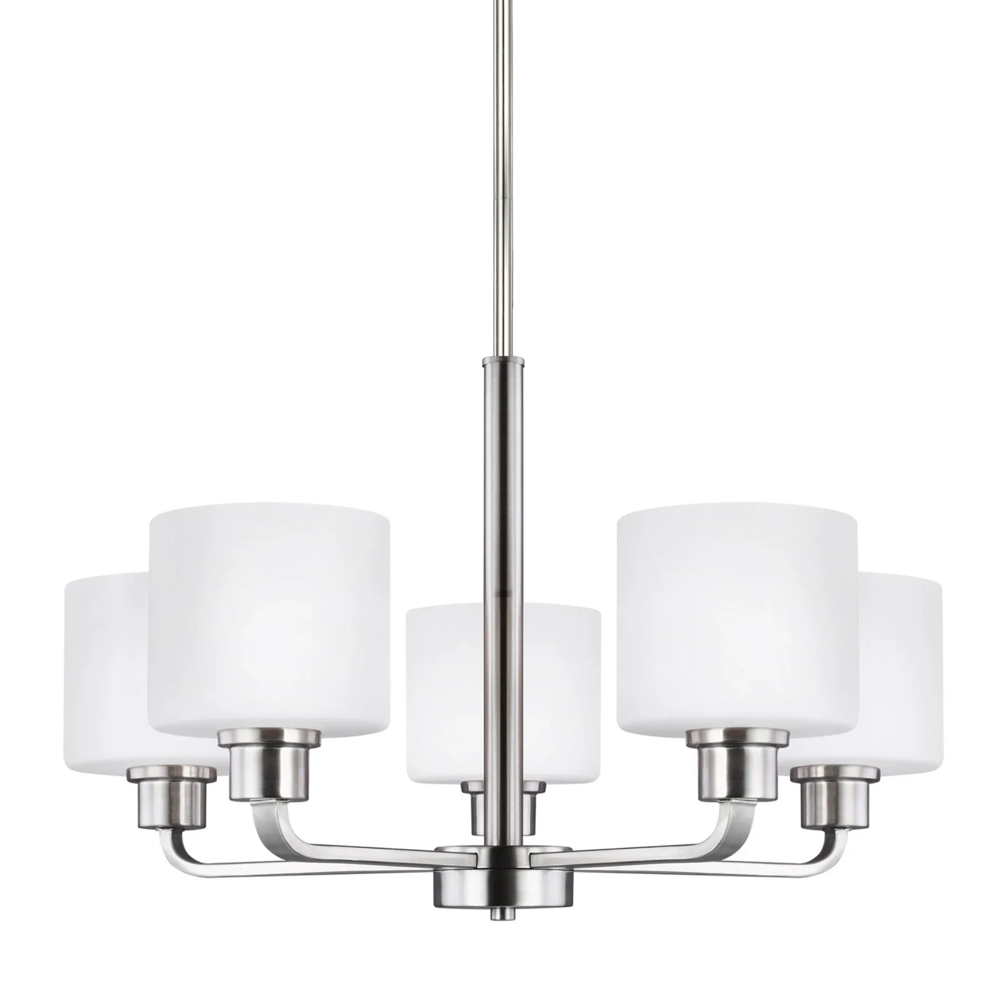 Canfield 24" 5-Light Chandelier, Brushed Nickel Finish - Bees Lighting