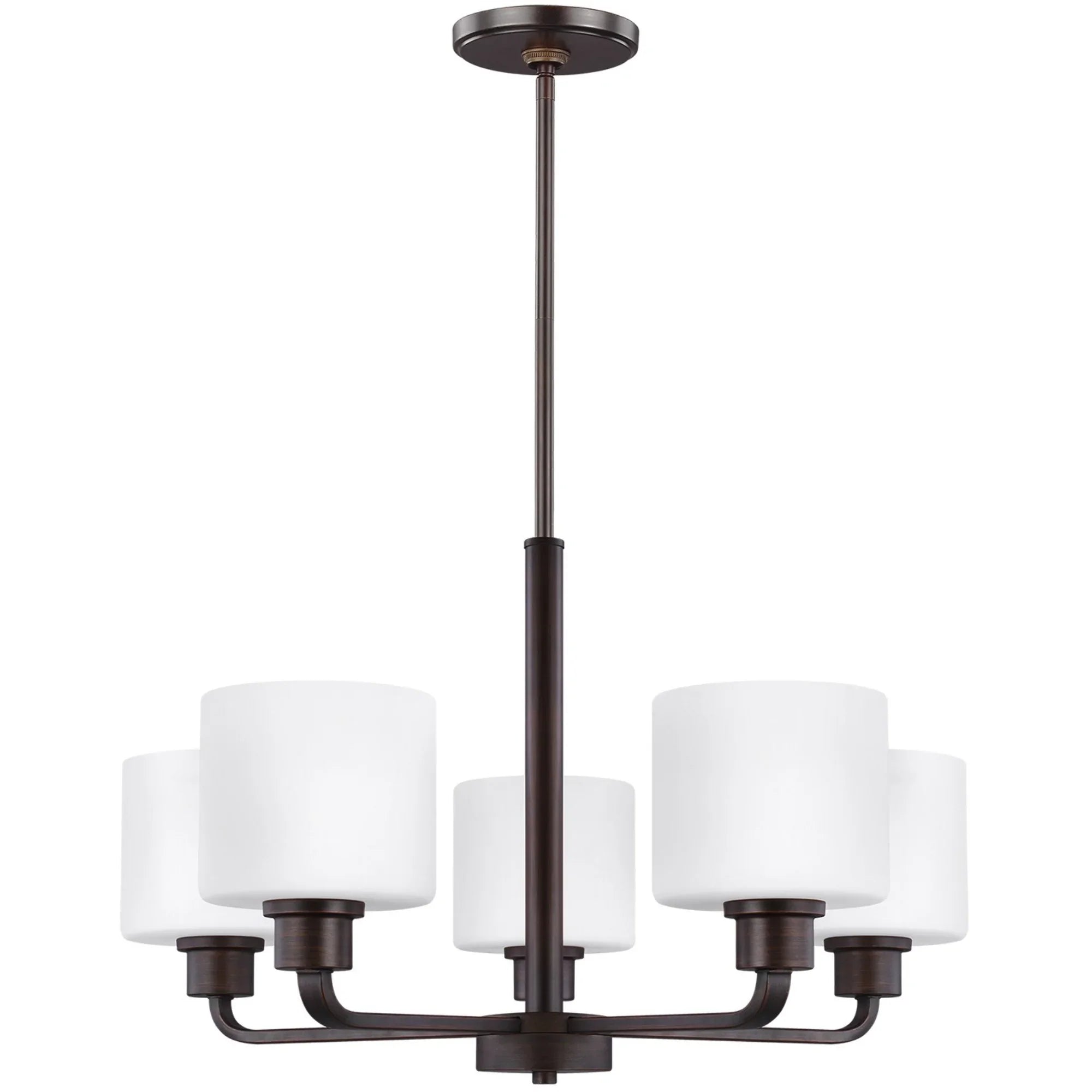 Canfield 24" 5-Light LED Chandelier, Bronze Finish - Bees Lighting