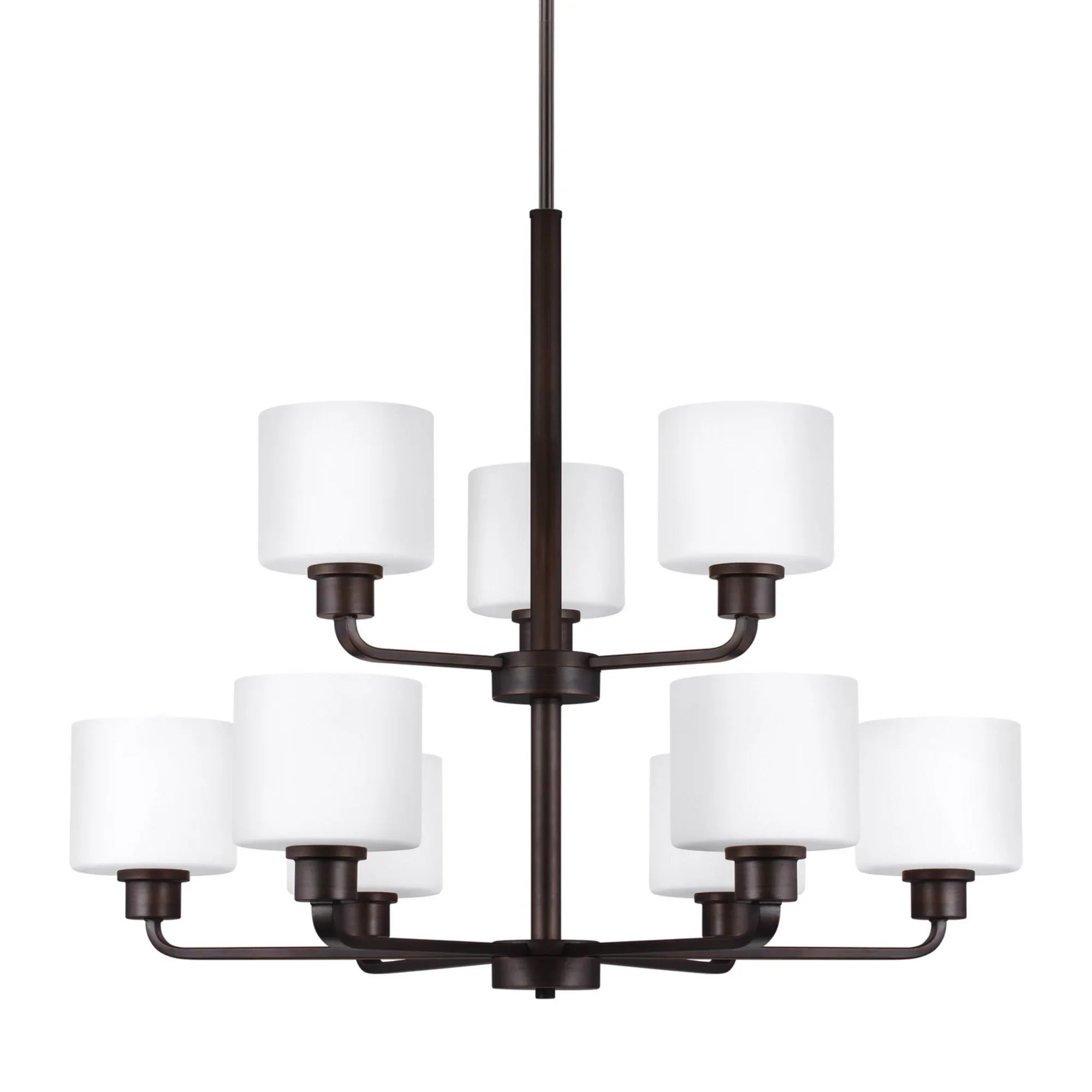 Canfield 31" 9-Light LED Chandelier, Bronze Finish - Bees Lighting