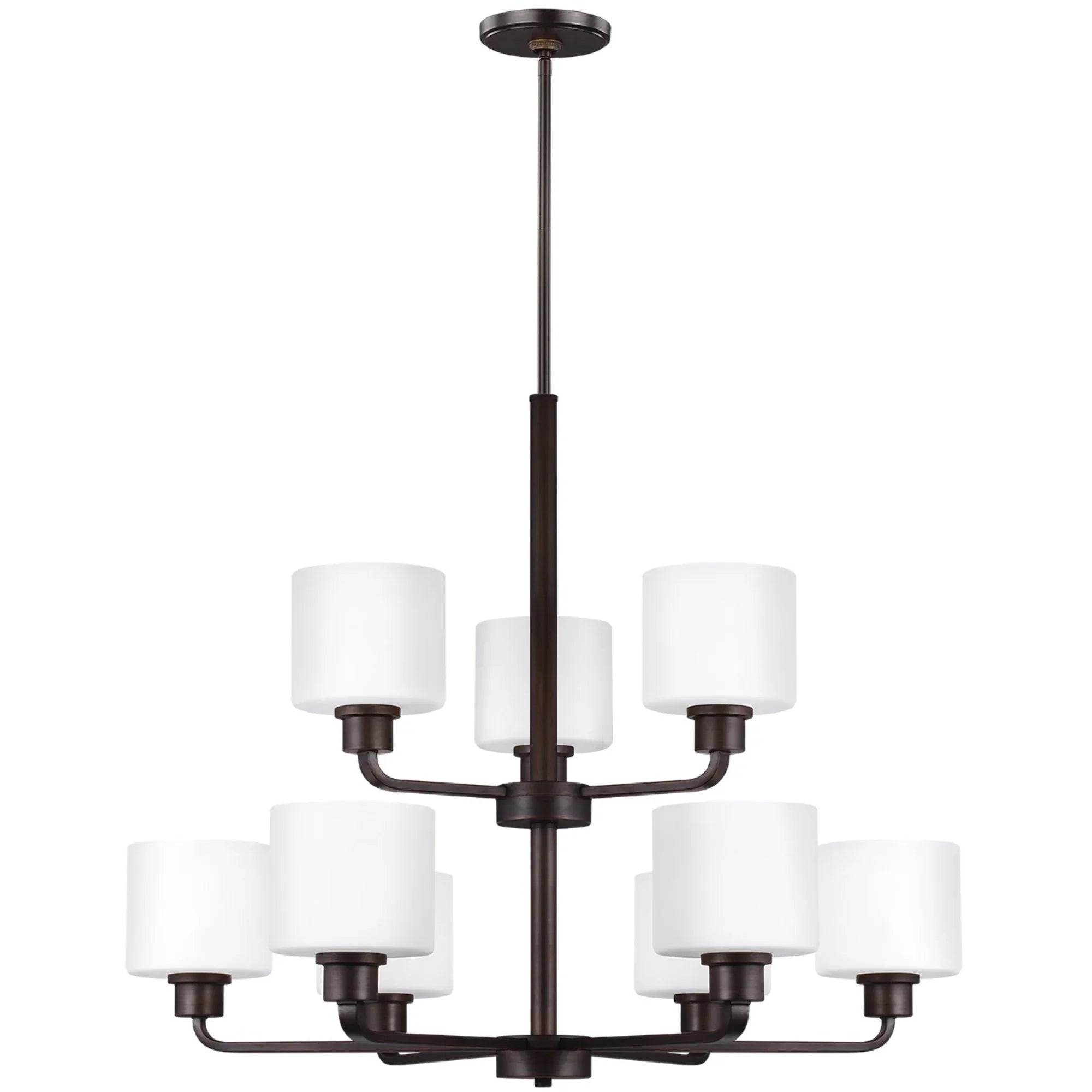 Canfield 31" 9-Light LED Chandelier, Bronze Finish - Bees Lighting