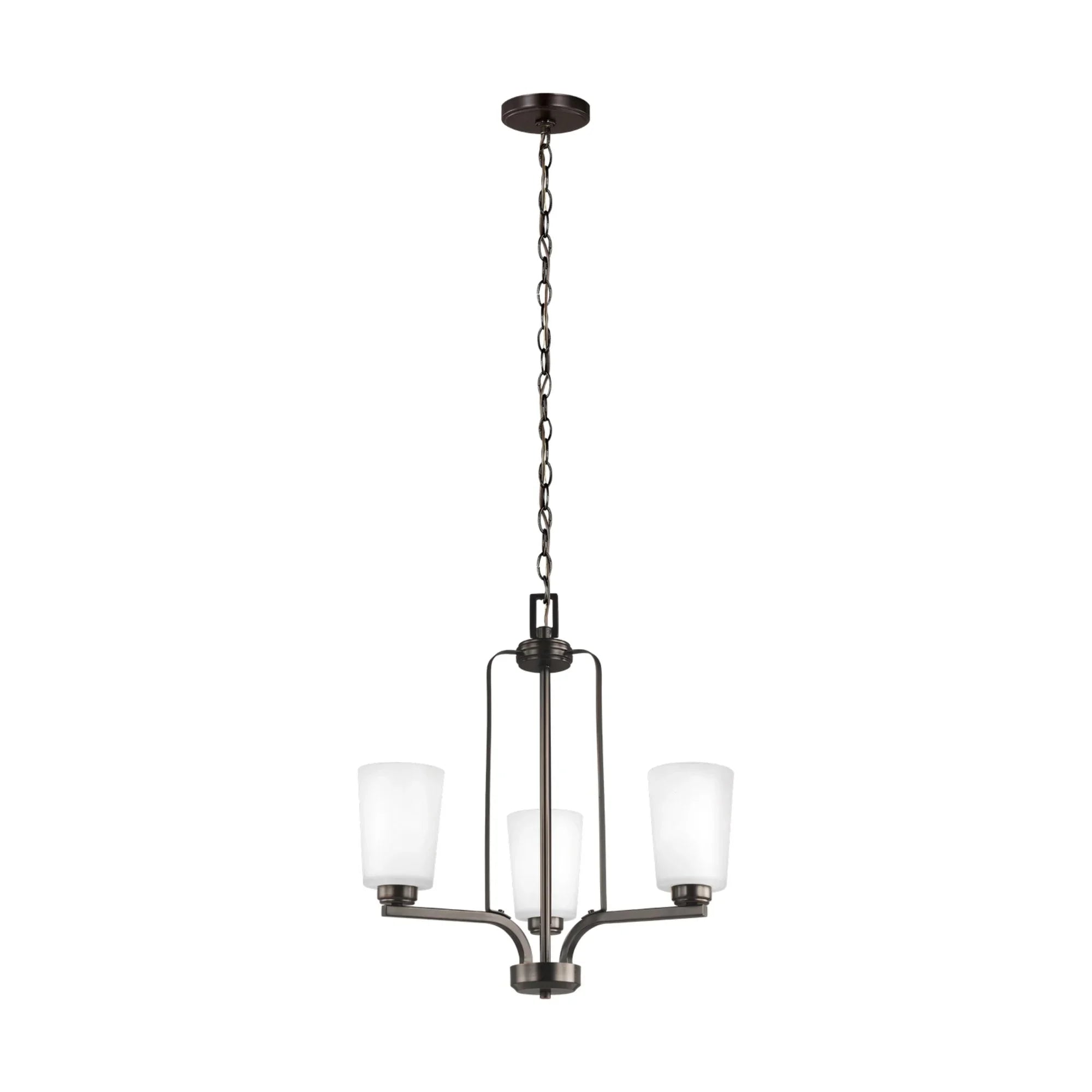 Franport 20" 3-Light LED Chandelier, Bronze Finish - Bees Lighting