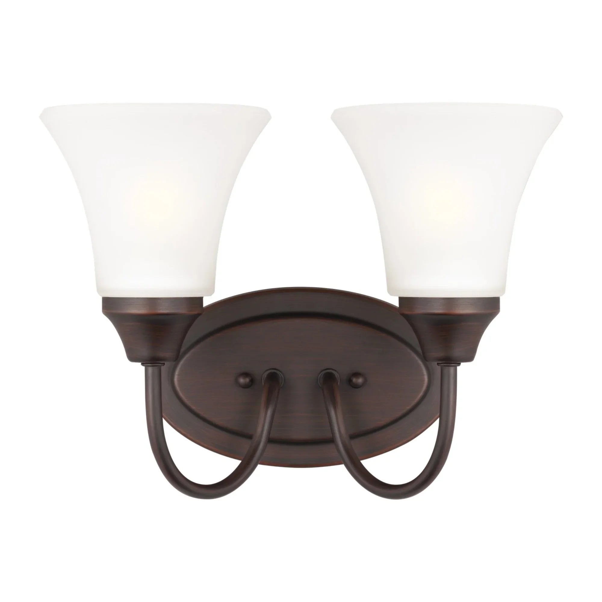 Holman 12" 2-Light Bathroom Vanity, Bronze Finish - Bees Lighting