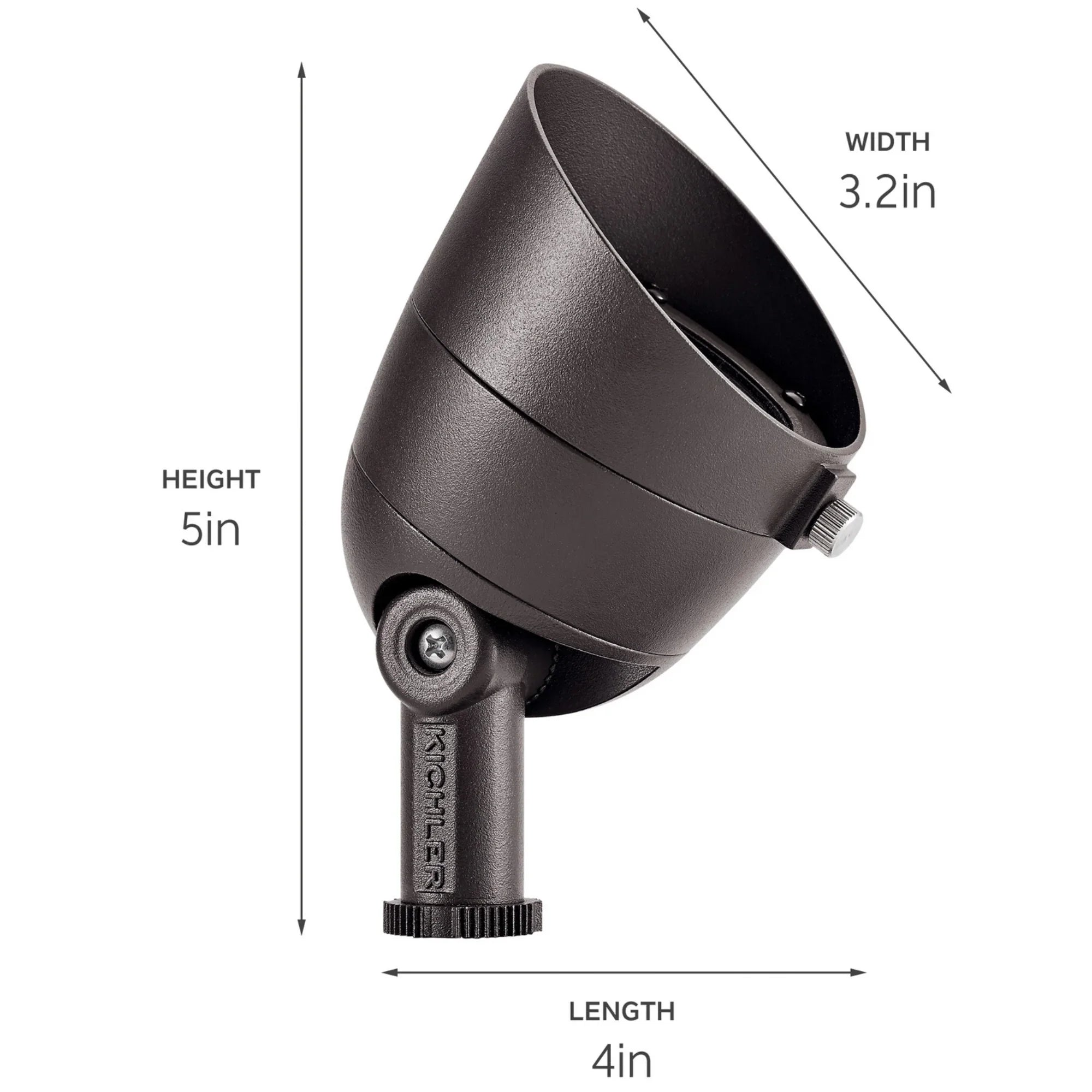 LED Integrated 3000K 60 Degree Wide Flood Light, Textured Architectural Bronze - Bees Lighting