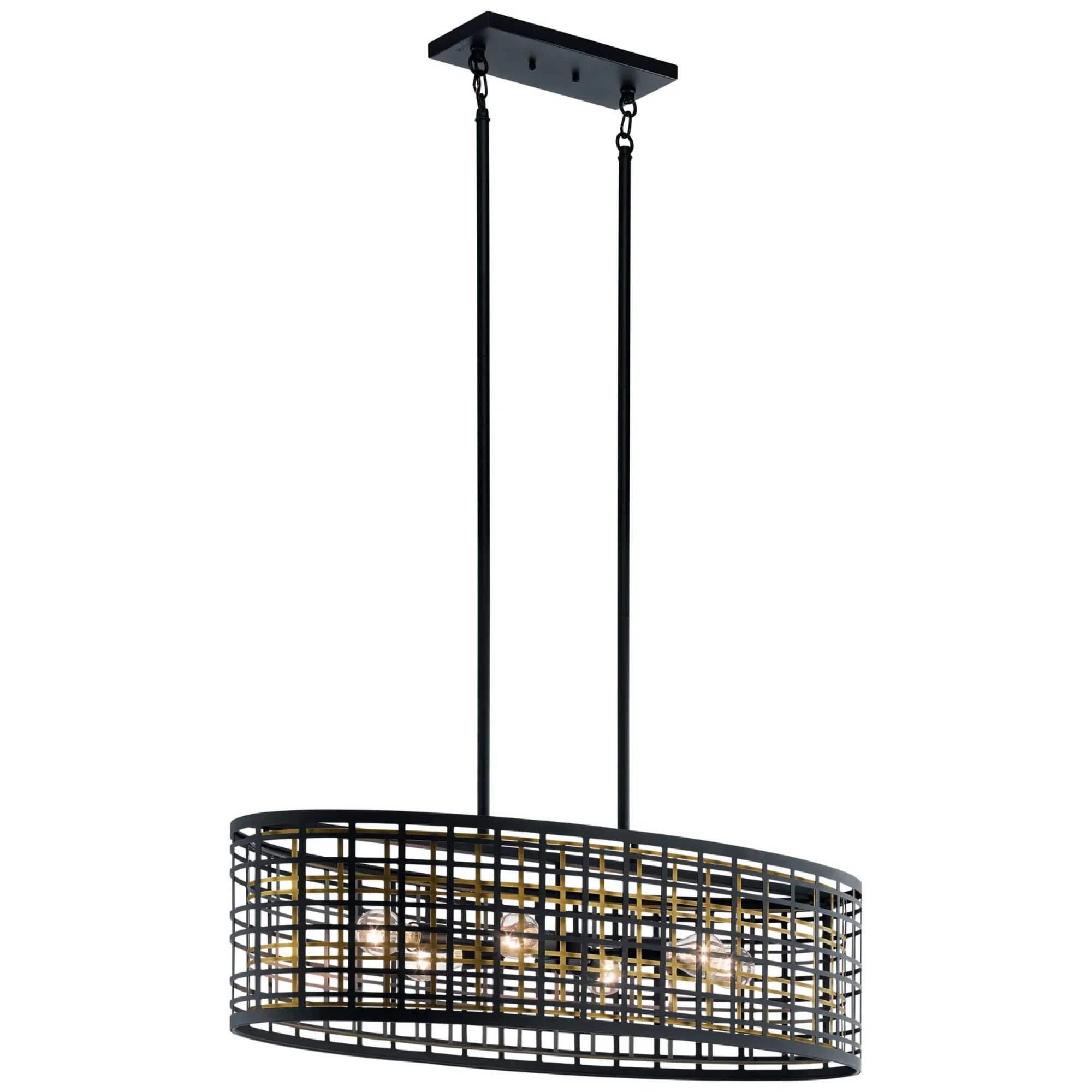 Aldergate 38" 6-Light Chandelier, Black Finish - Bees Lighting