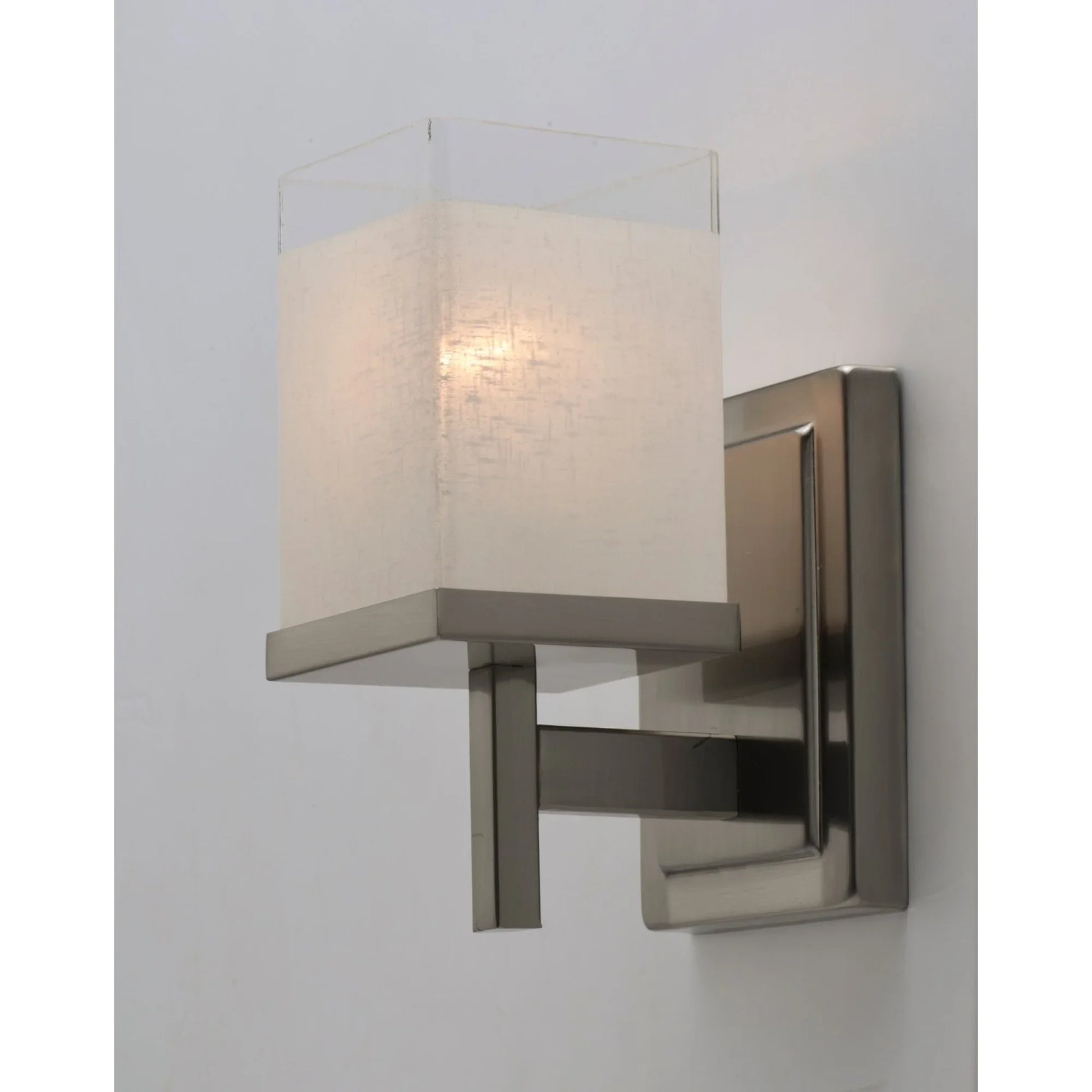 Tetra 9" Bath Vanity, Satin Nickel Finish - Bees Lighting