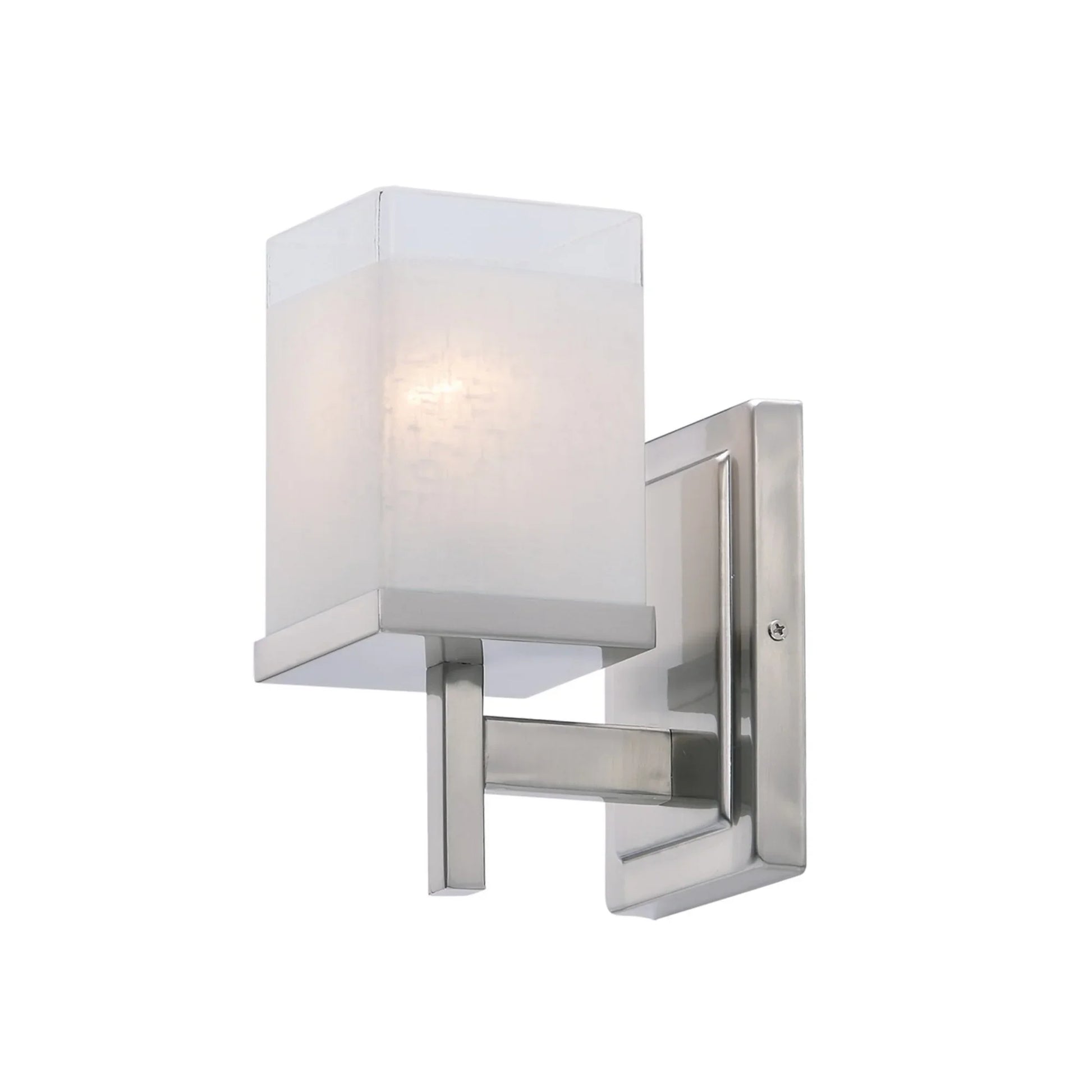 Tetra 9" Bath Vanity, Satin Nickel Finish - Bees Lighting