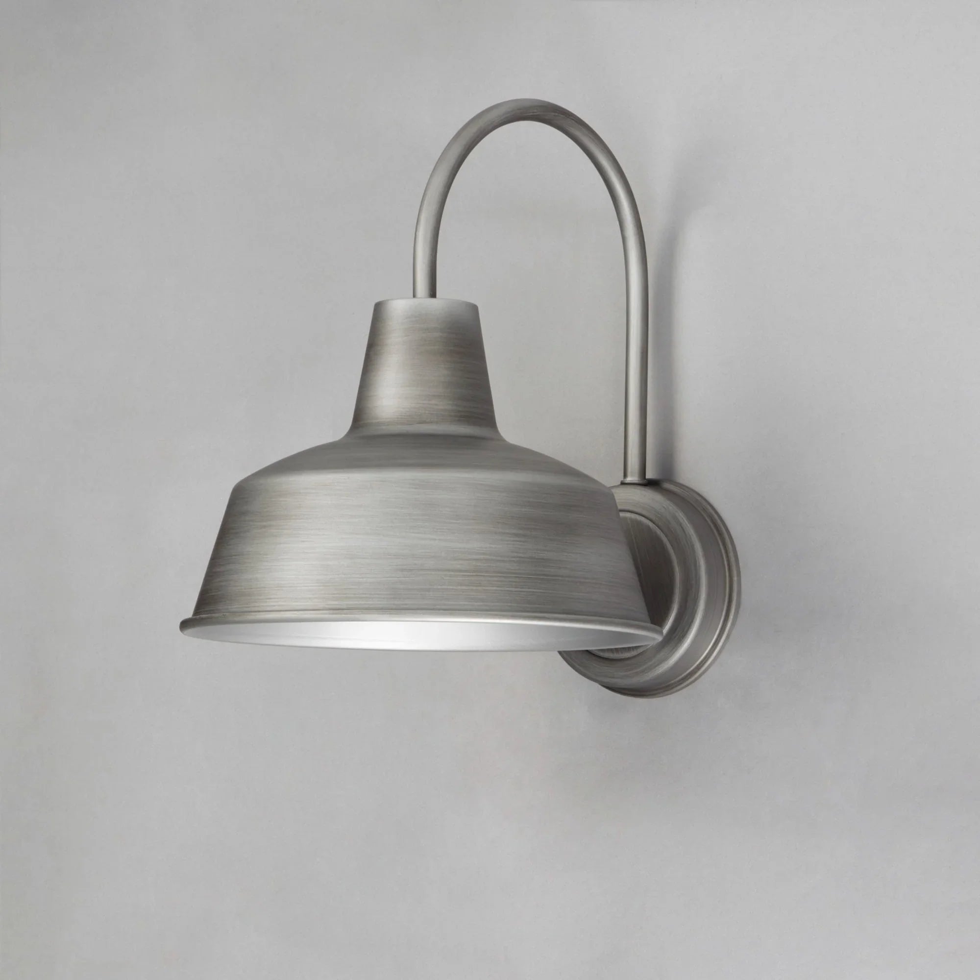 Pier M 13" Outdoor Wall Lantern, Weathered Zinc Finish - Bees Lighting