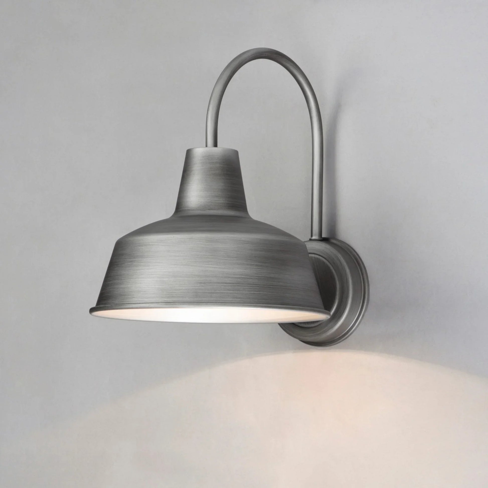 Pier M 13" Outdoor Wall Lantern, Weathered Zinc Finish - Bees Lighting