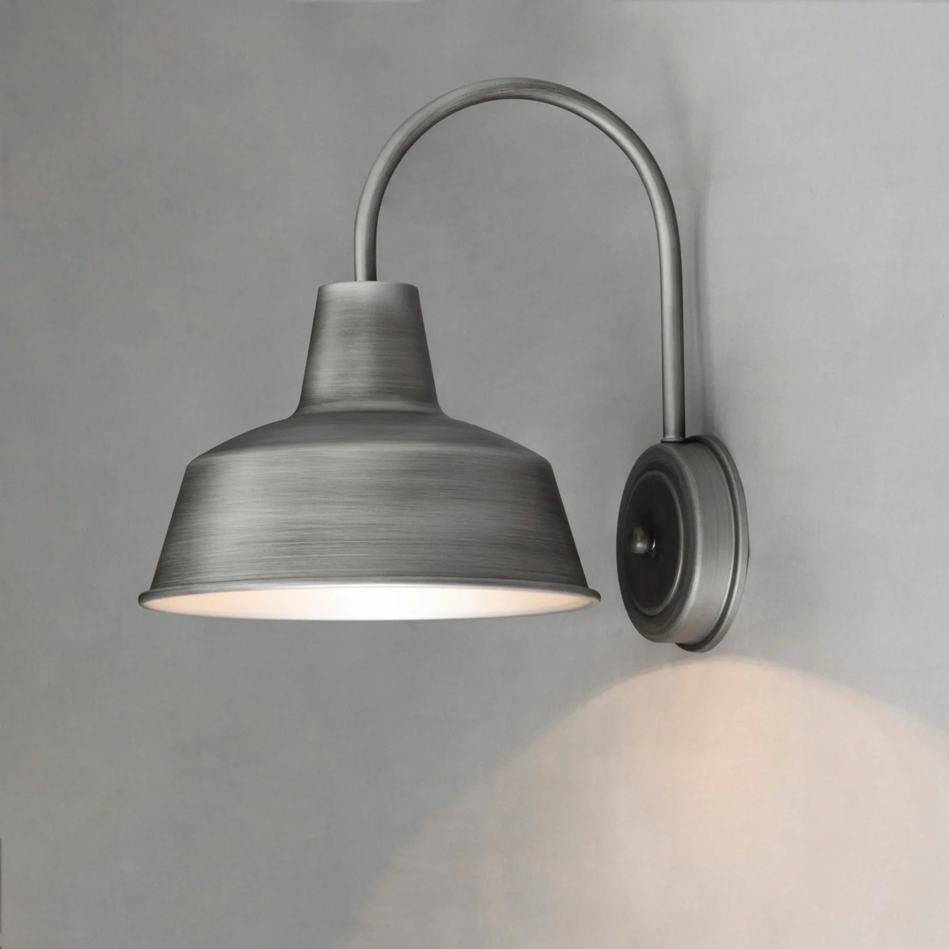 Pier M 13" Outdoor Wall Lantern, Weathered Zinc Finish - Bees Lighting